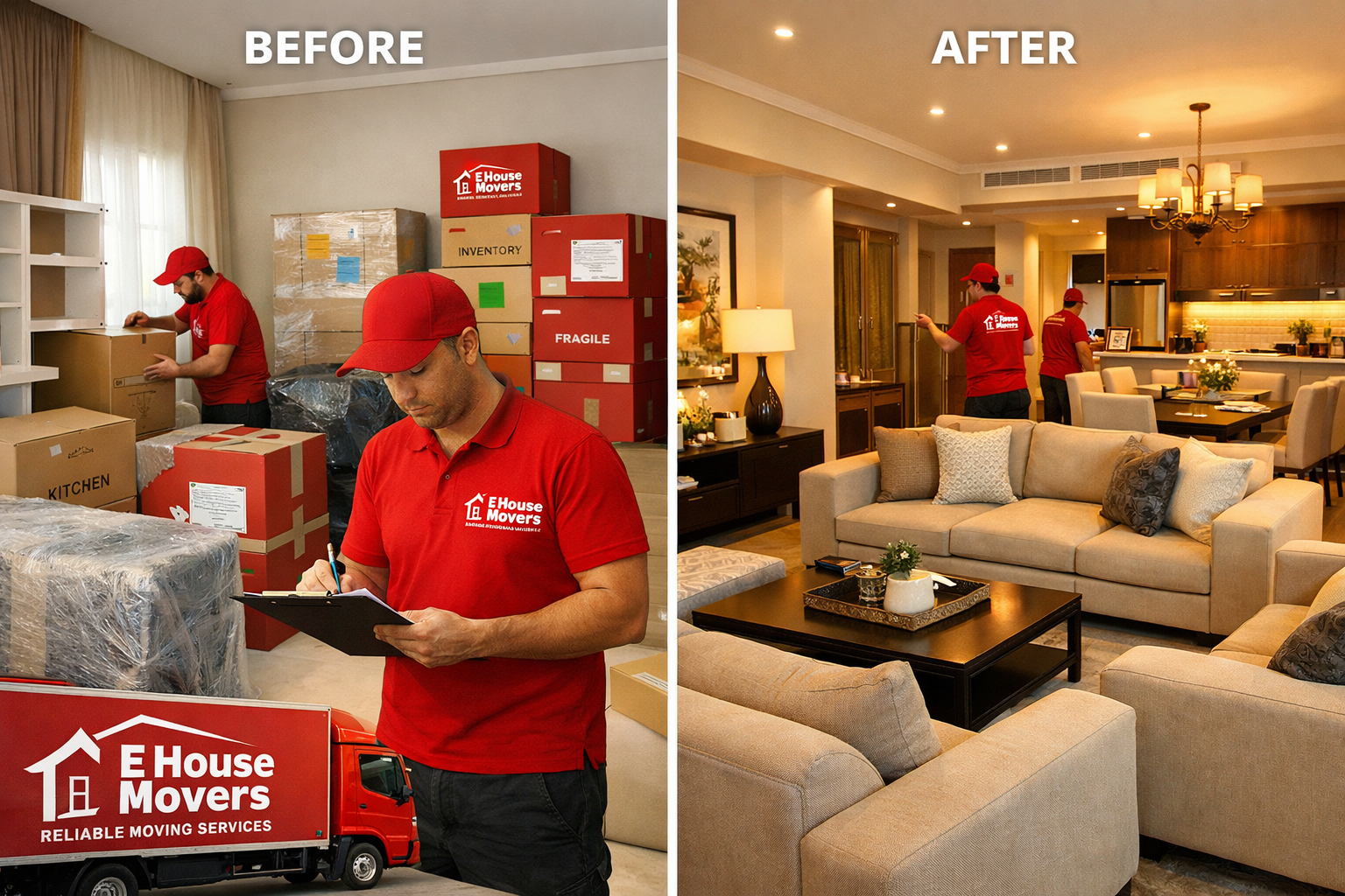 user this color for image #90191c. put this color on worker's Tshirt and on truck. and if you put the truck image, write my brand image on i