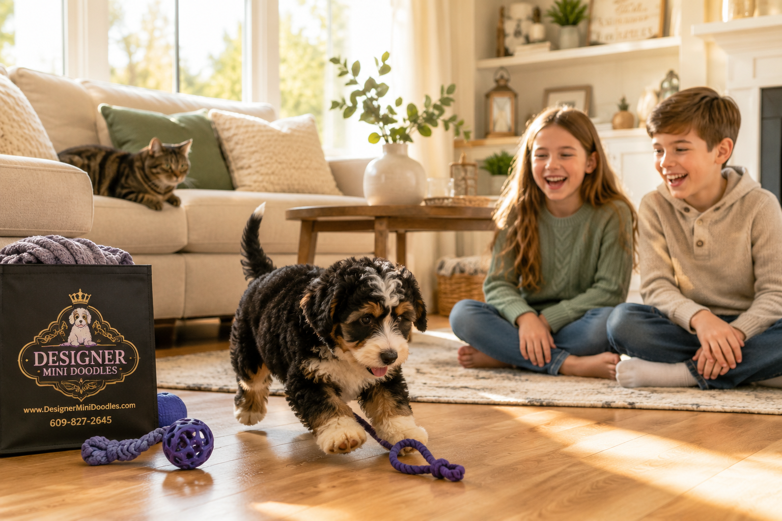Are Mini Bernedoodles Good With Kids and Other Pets