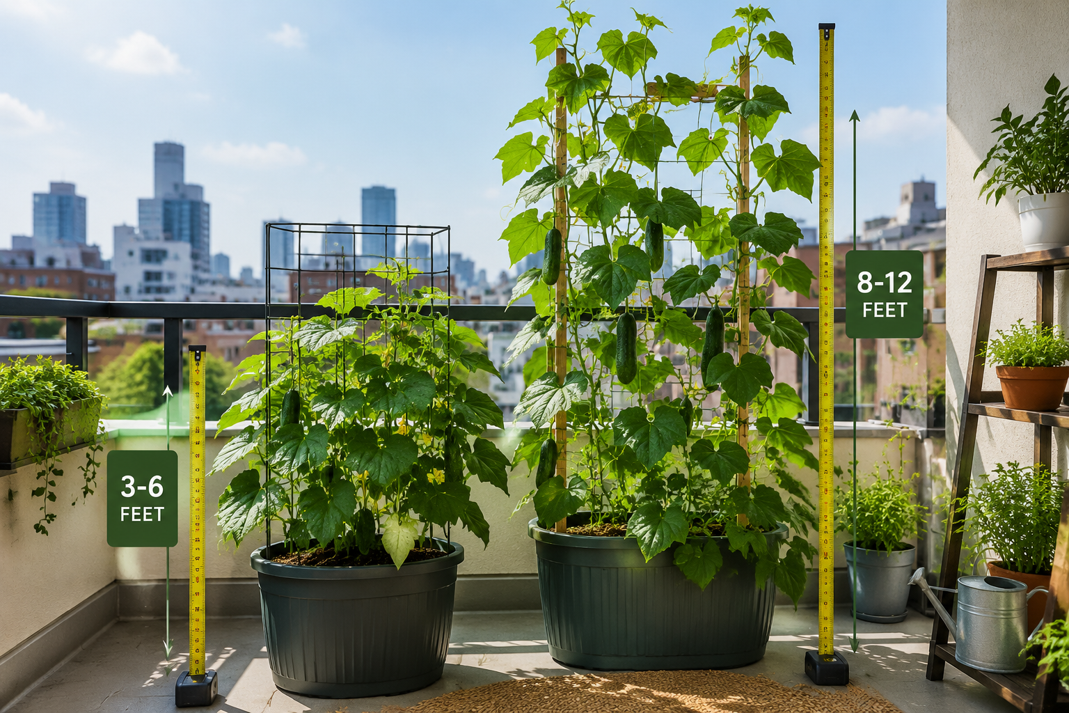 How Tall Do Cucumber Plants Grow in Containers?