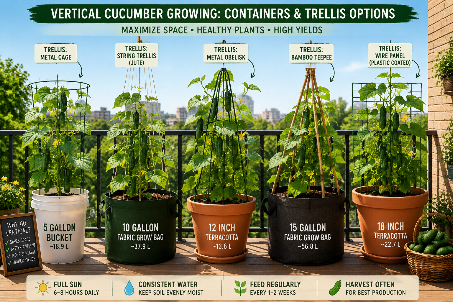 Best Trellis Types for Balcony Cucumber Plants