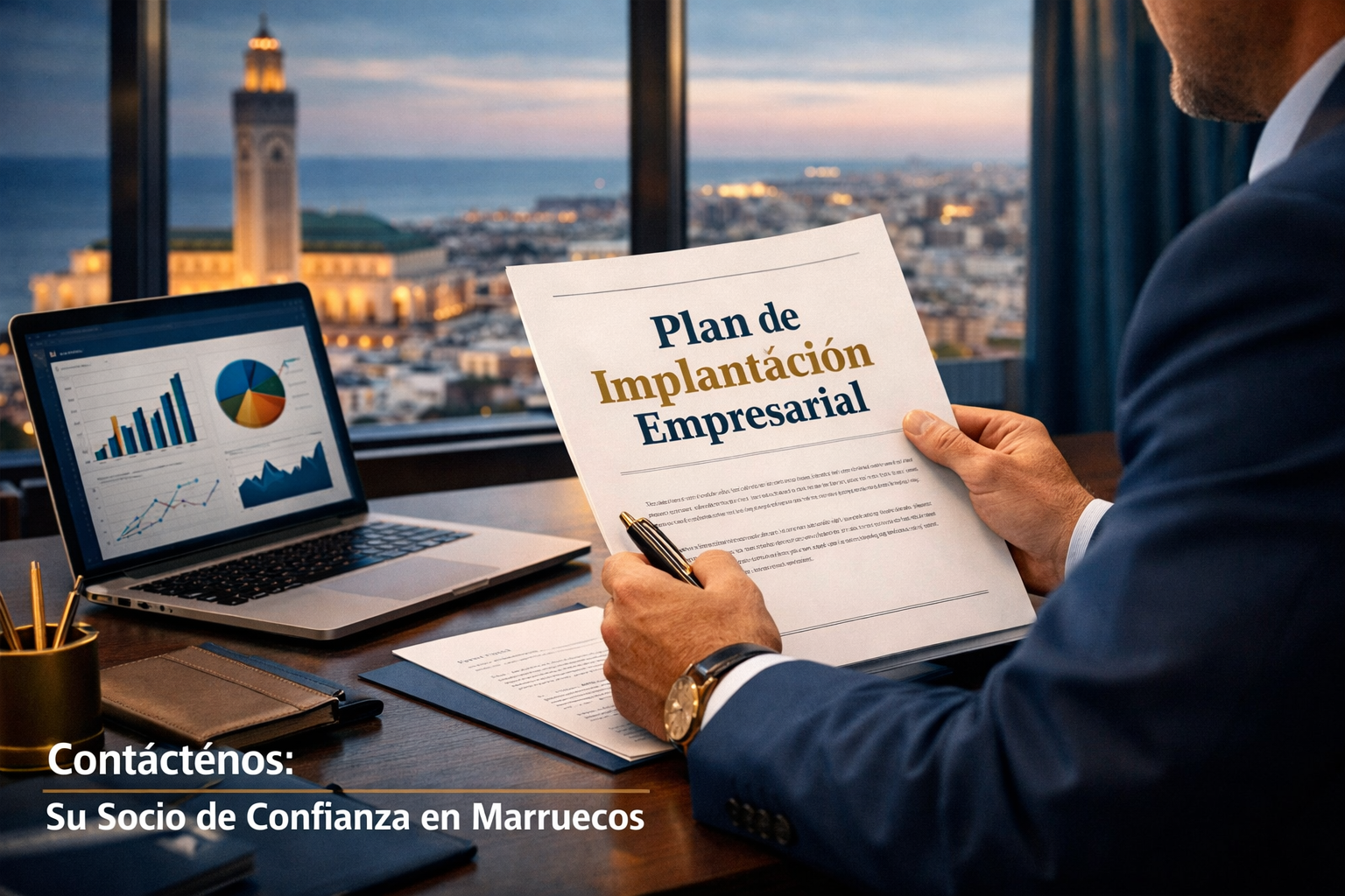Asesor profesional en oficina de Casablanca