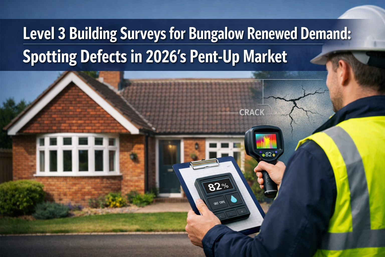 Professional () hero image featuring 'Level 3 Building Surveys for Bungalow Renewed Demand: Spotting Defects in 2026's