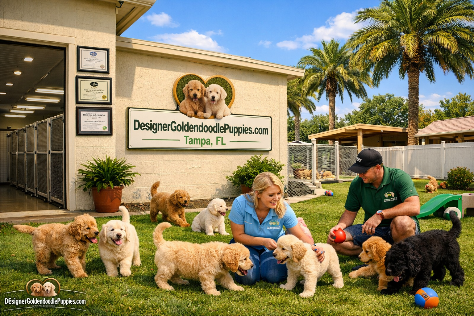 use keyphrases / topics as alt text do not use big paragraphs. Put logo of designergoldendoodlepuppies.com in images as possible where possi