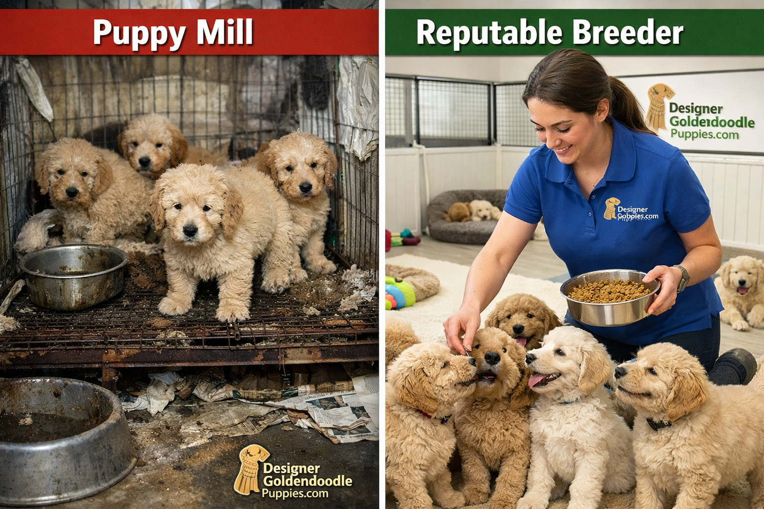 use keyphrases / topics as alt text do not use big paragraphs. Put logo of designergoldendoodlepuppies.com in images as possible where possi