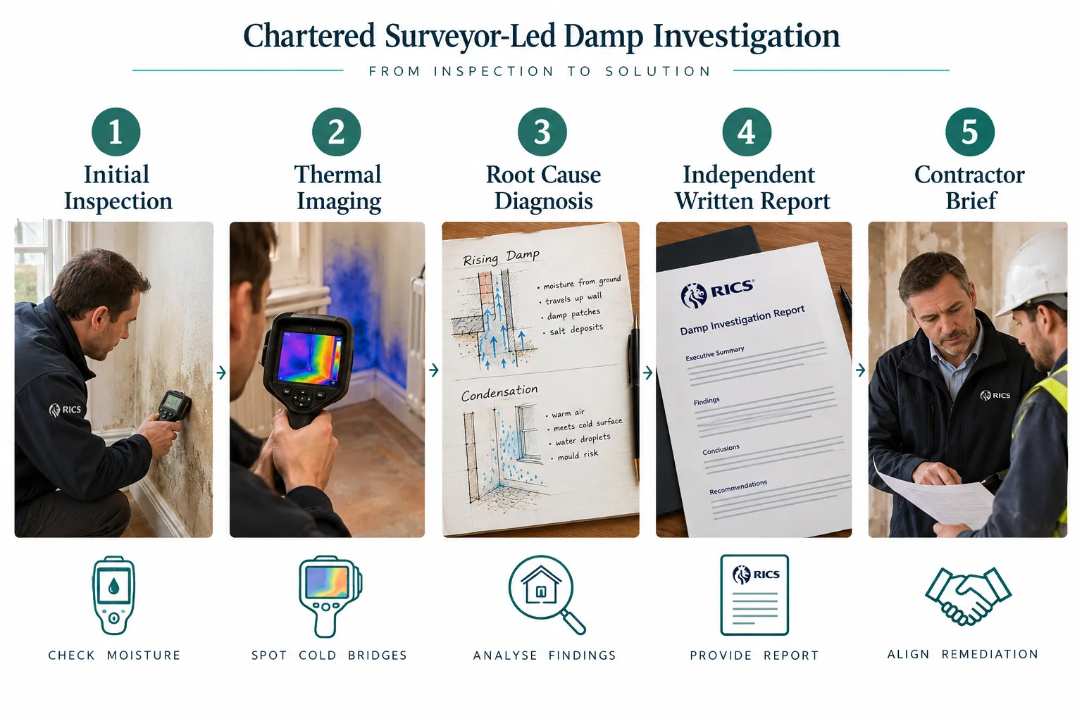 How Chartered Surveyors Approach Damp Investigation Differently