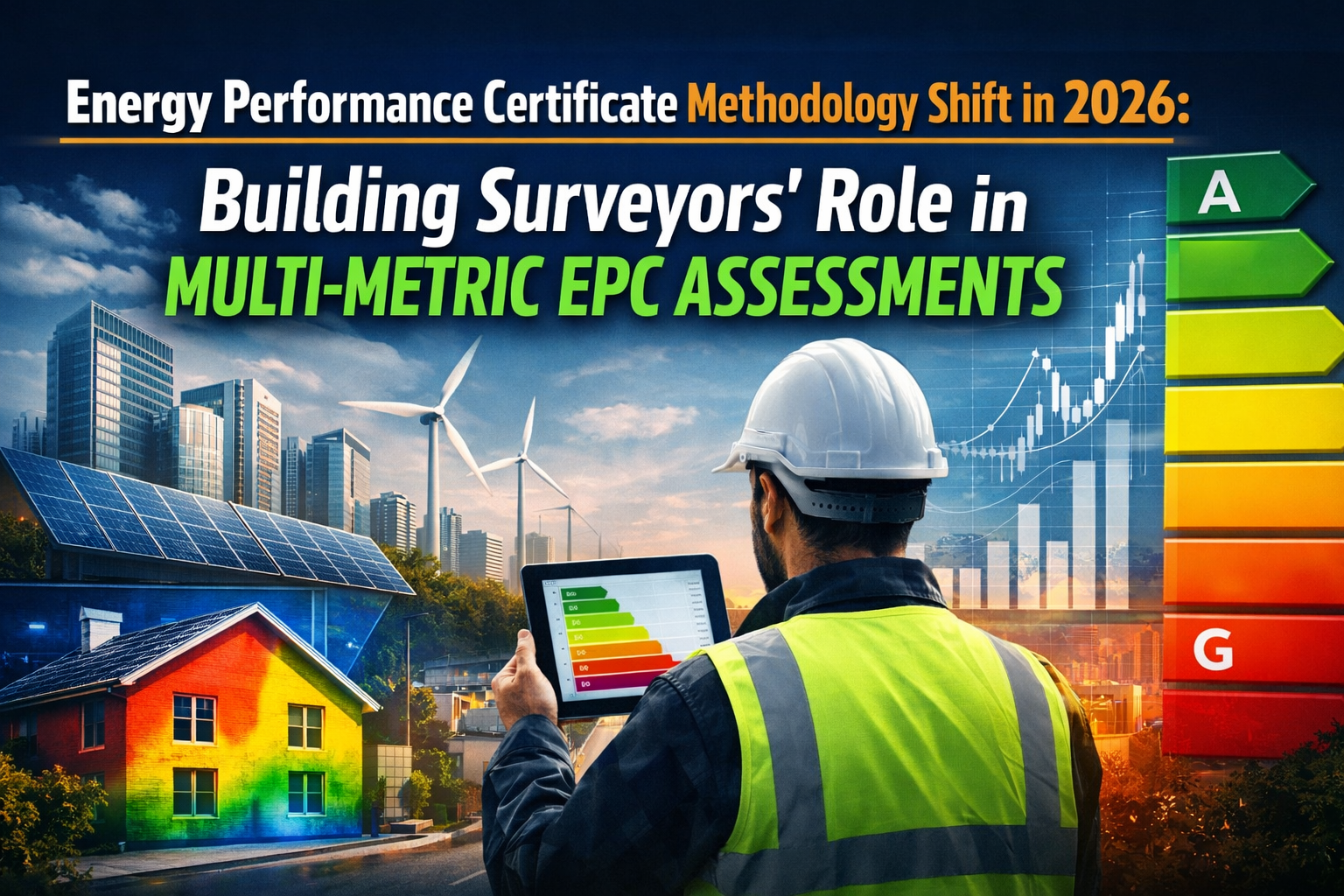 Professional landscape hero image () with : "Energy Performance Certificate Methodology Shift in 2026: Building Surveyors'