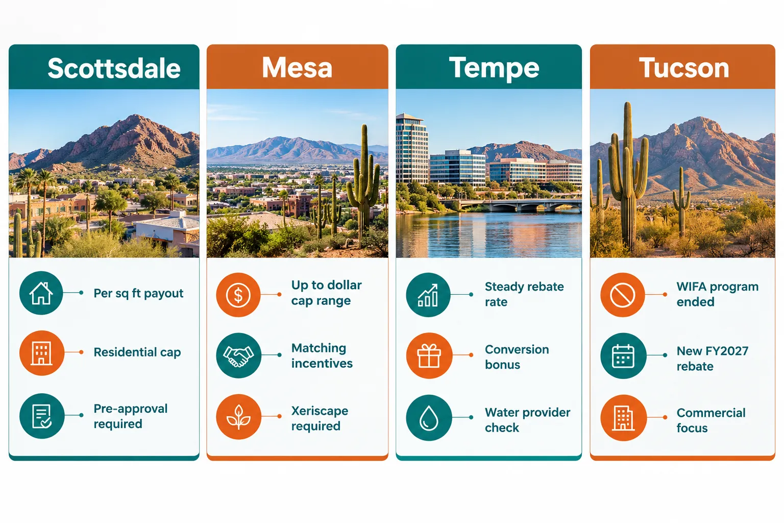 City-Specific Grass Removal Rebates in Arizona
