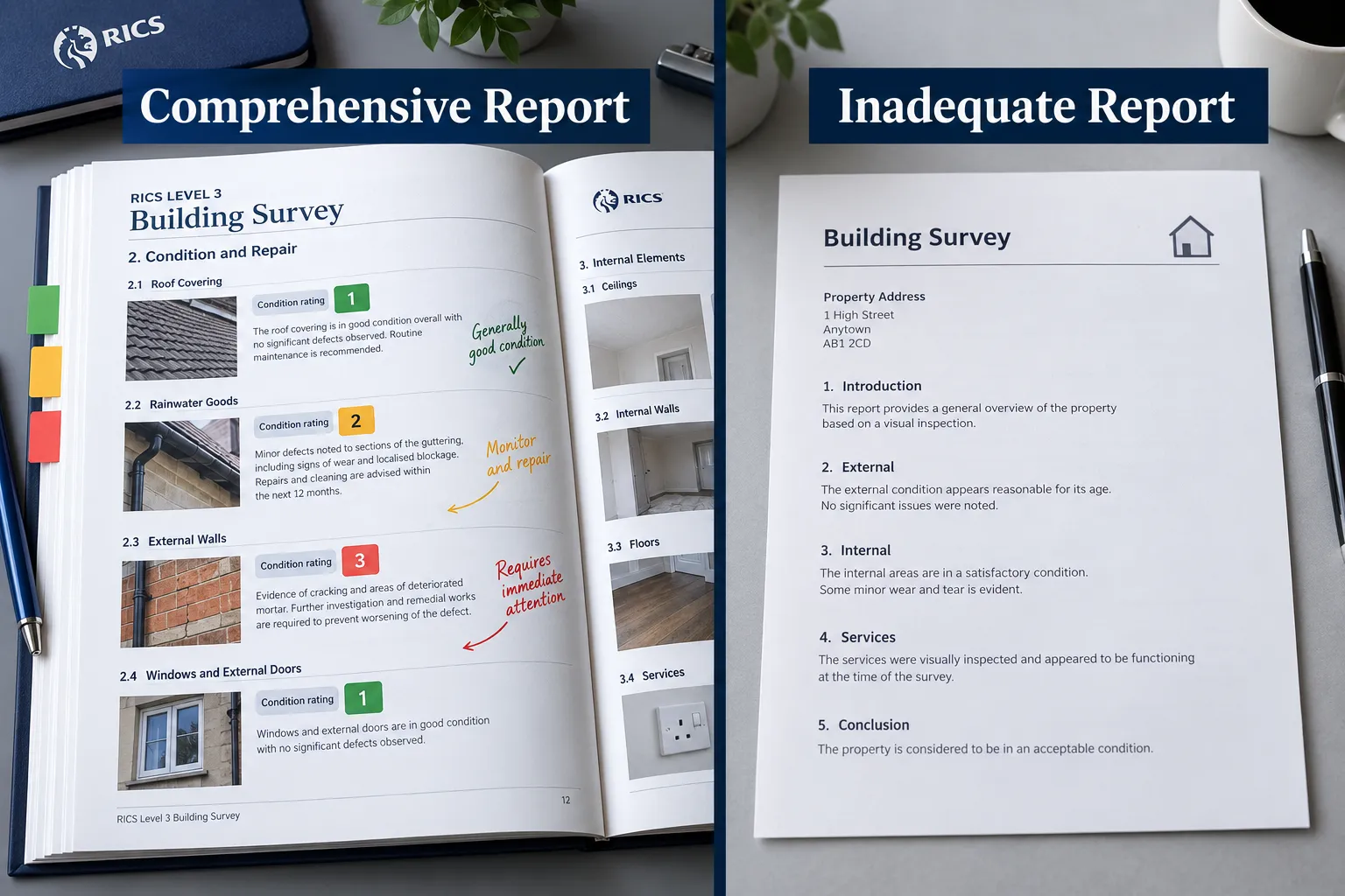 Report Quality, Condition Ratings, and Communication