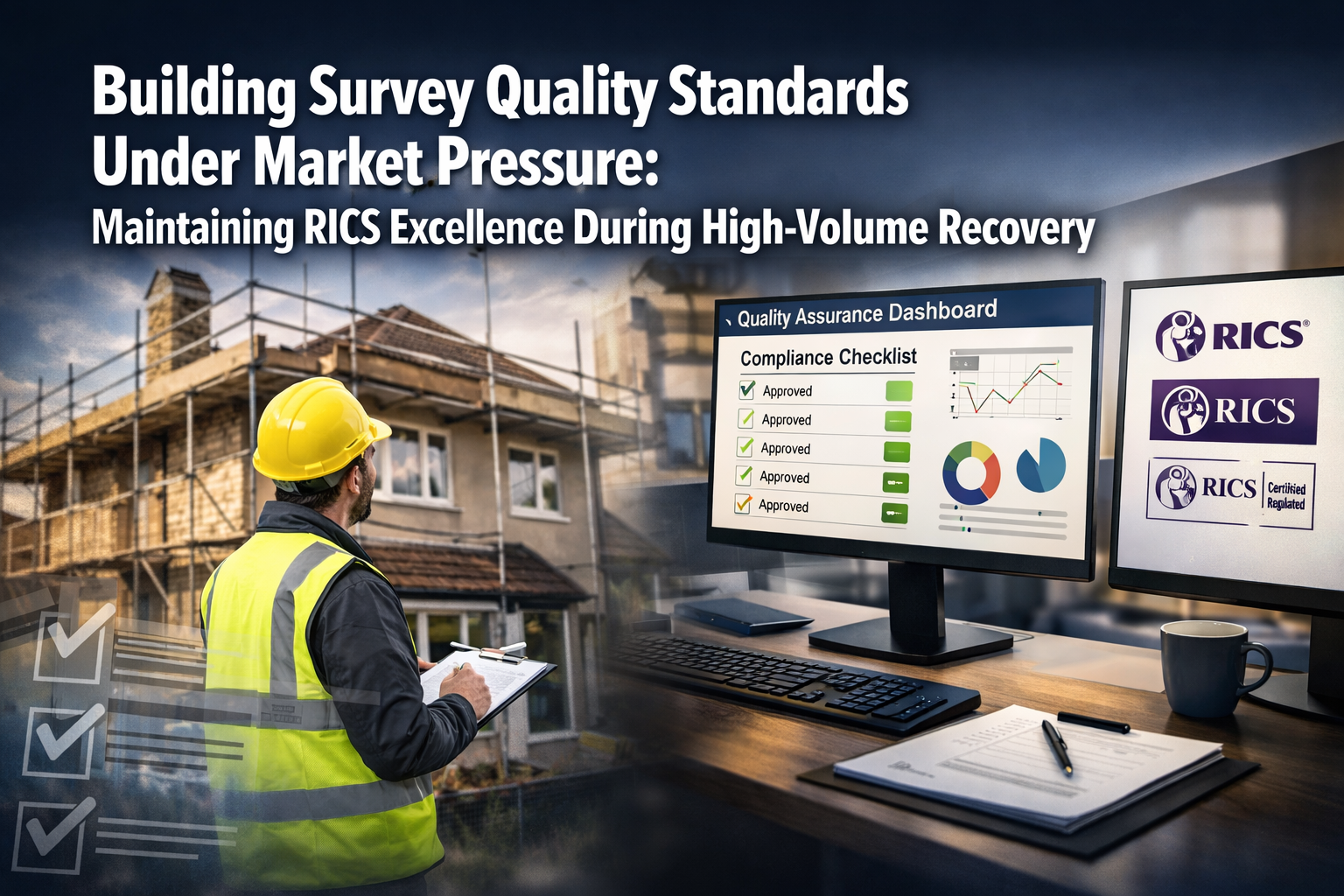 Professional () hero image featuring 'Building Survey Quality Standards Under Market Pressure: Maintaining RICS Excellence
