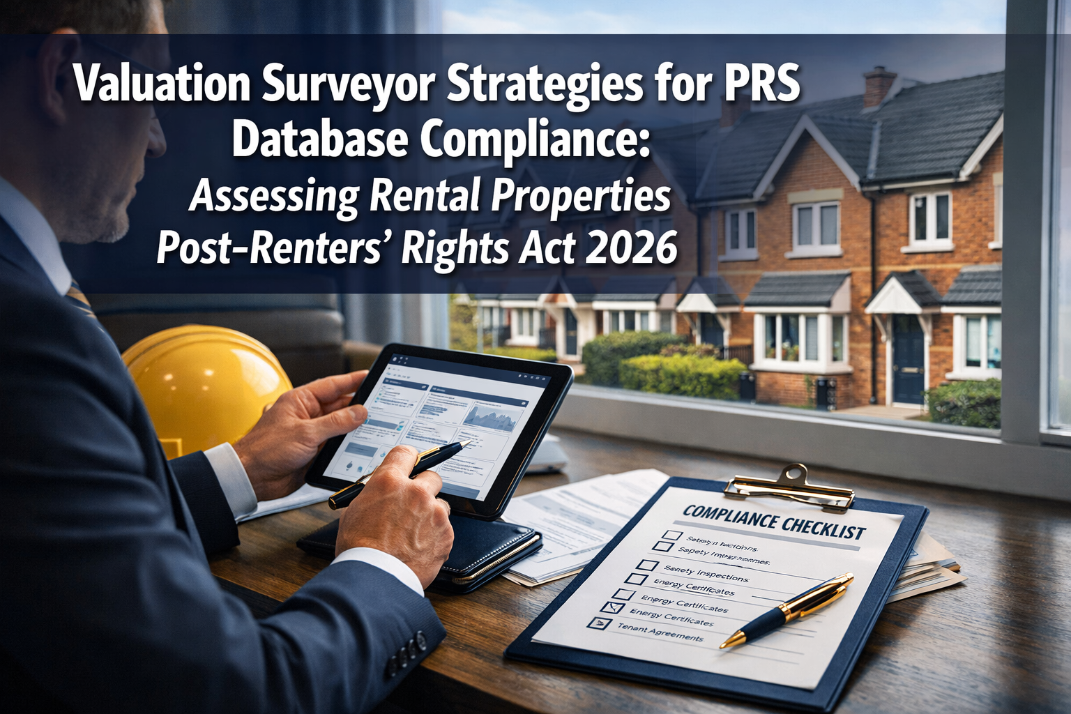 Professional () hero image with 'Valuation Surveyor Strategies for PRS Database Compliance: Assessing Rental Properties