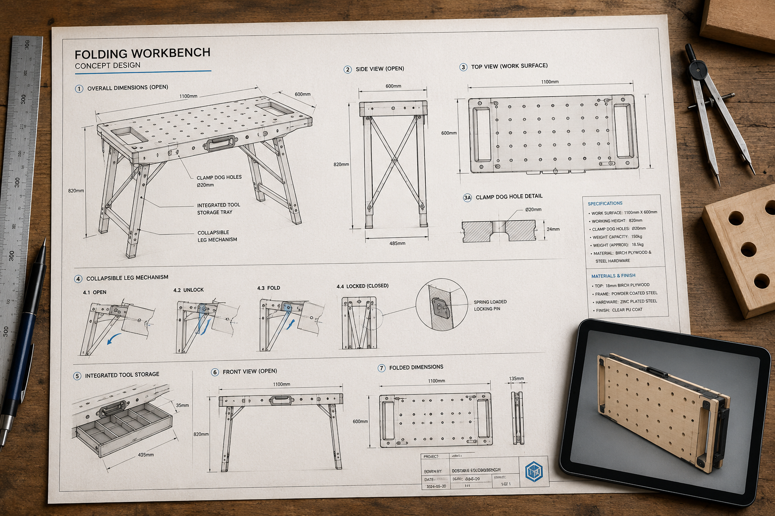 Designing Your Portable Folding Workbench: Maximizing Functionality