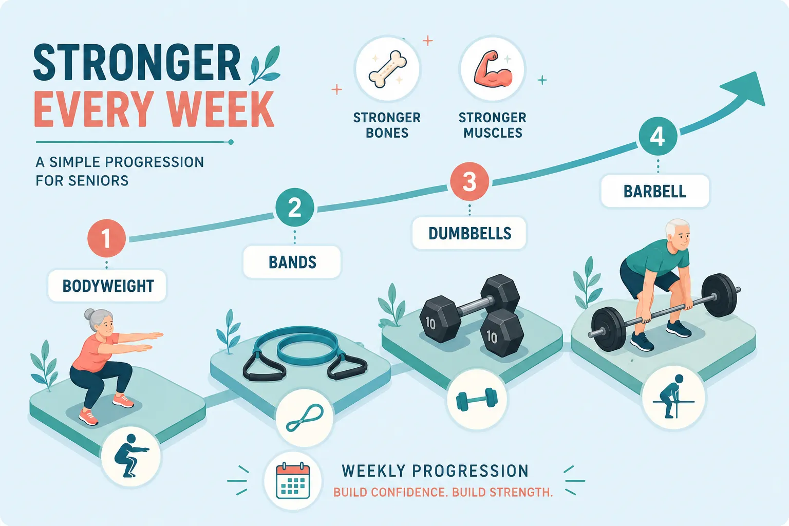 Progressive strength training for seniors with arthritis or joint pain