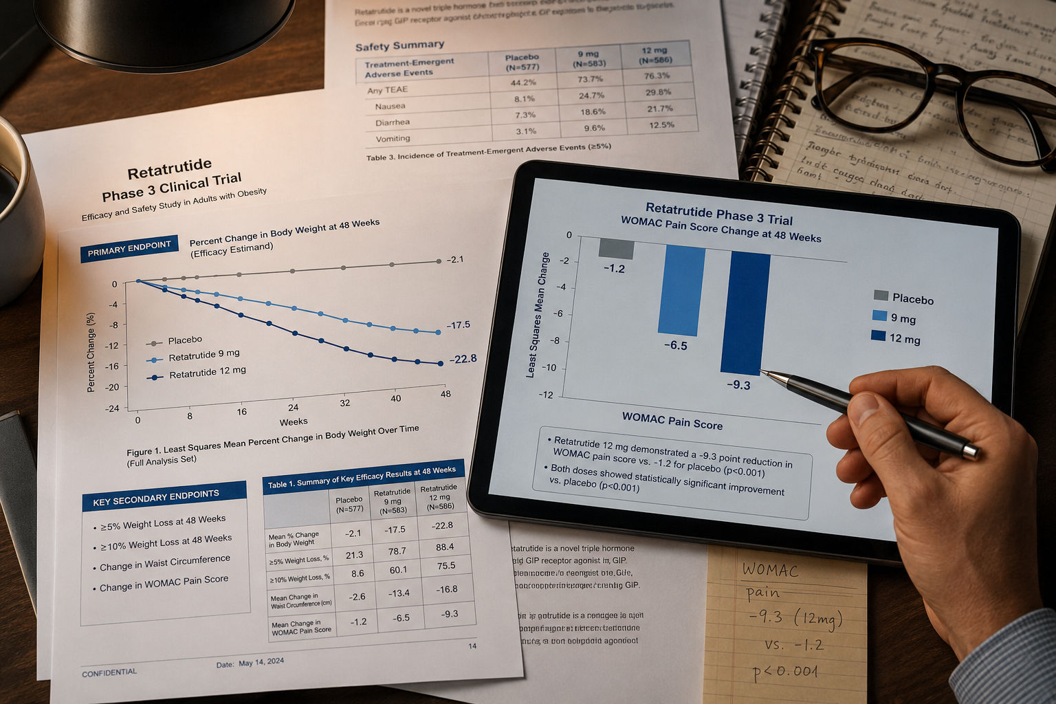 Retatrutide Clinical Trials: What Phase 3 Data Mean for Research-Only Readers — Efficacy Signals