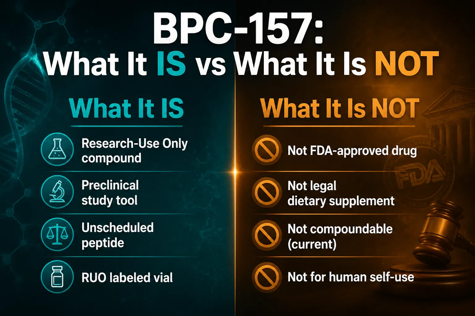 What Research-Use Only BPC-157 Is Not