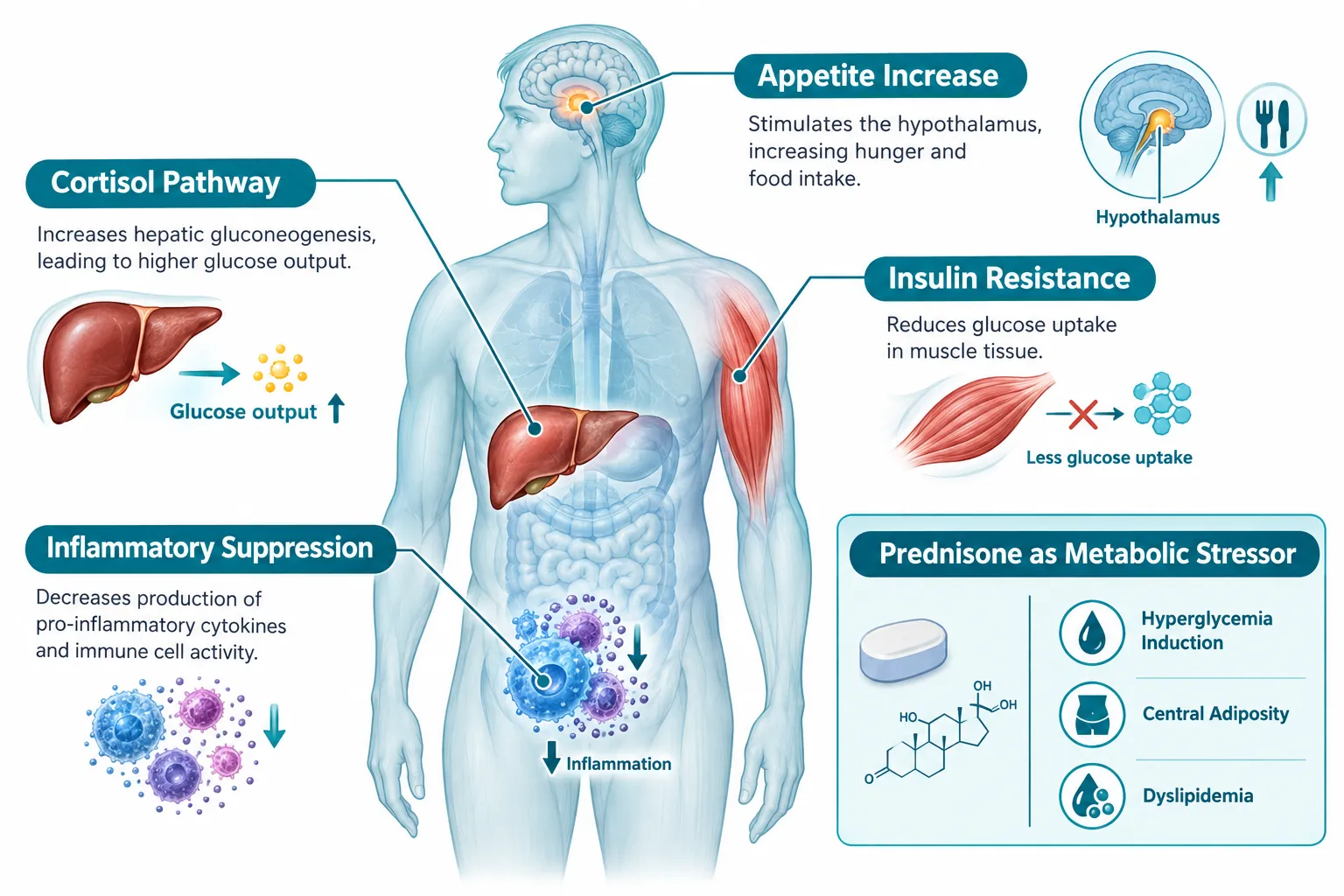 How Prednisone Disrupts Metabolic Homeostasis