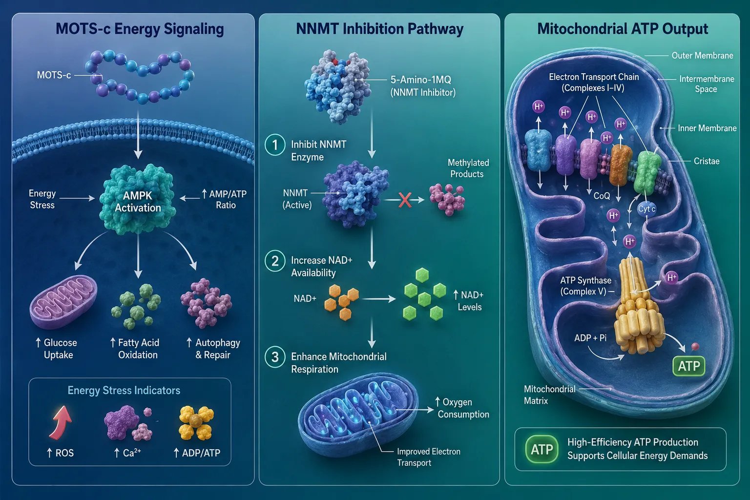 Understanding the Three Agents: GLP-3, MOTS-c, and 5-Amino-1MQ
