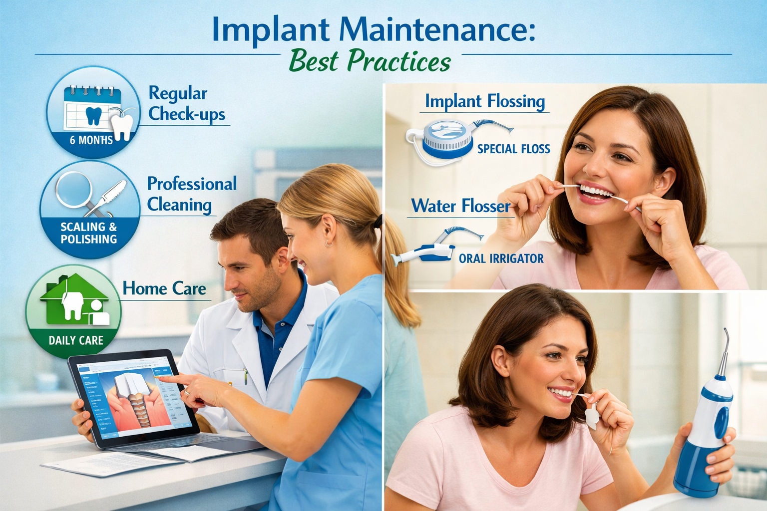 Can hygienists damage implants