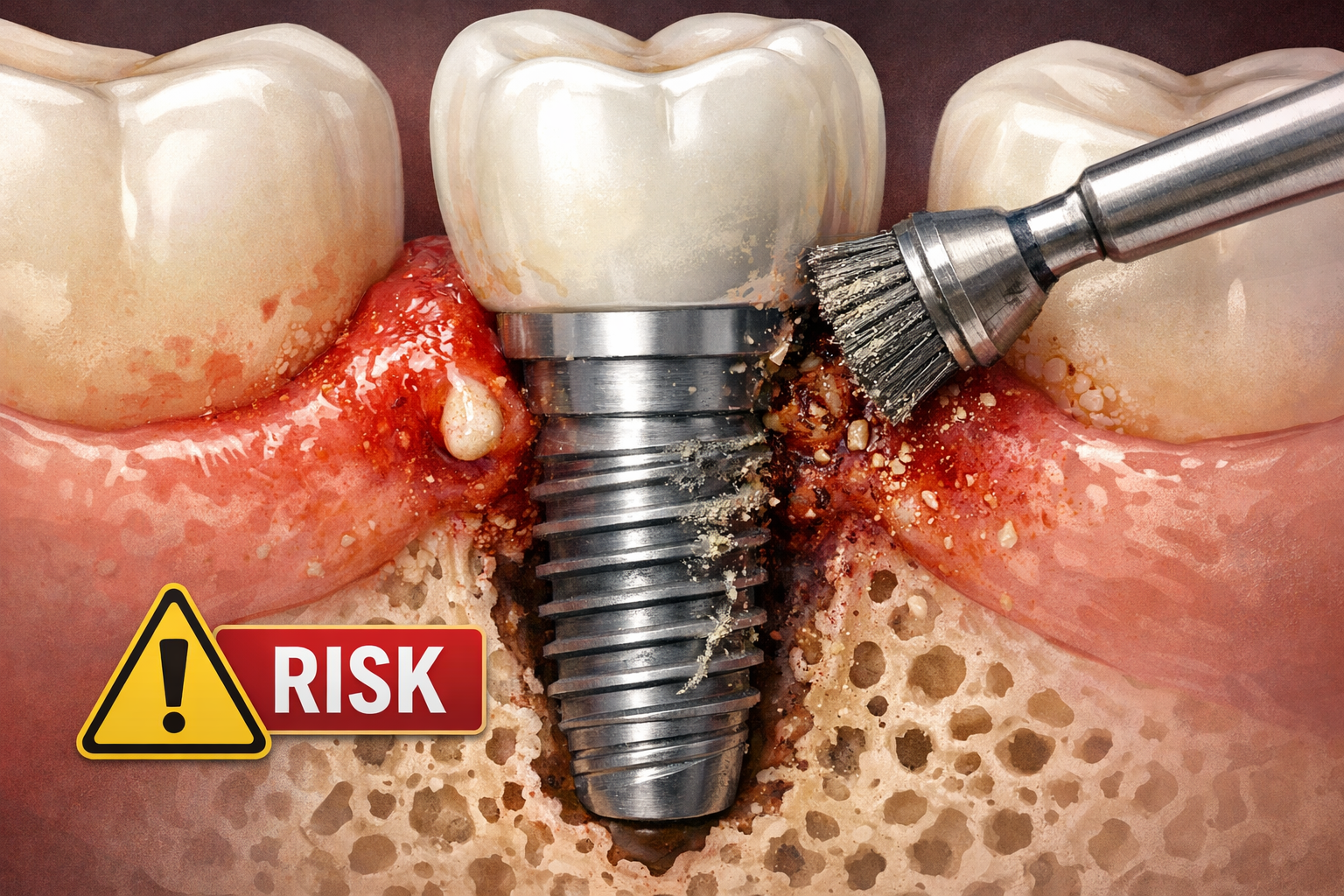 Can hygienists damage implants