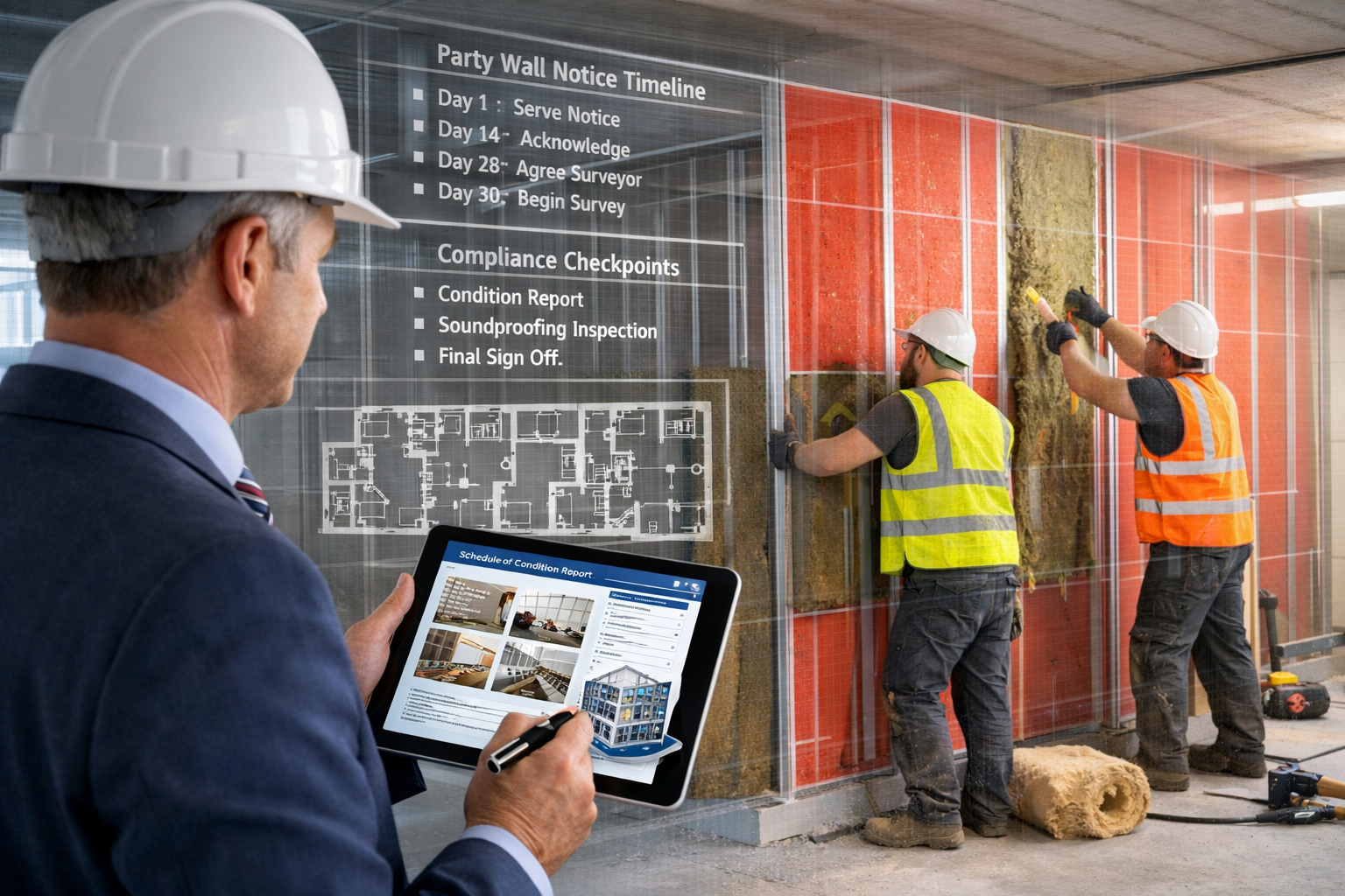 () professional photograph of modern build-to-rent development interior showing multiple apartment units side-by-side with