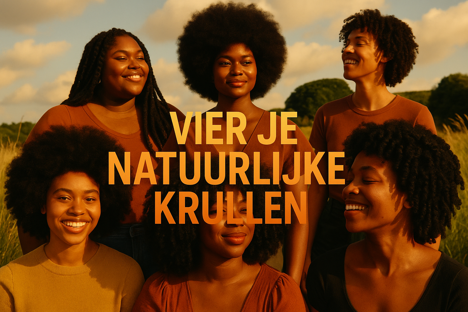 Welke Soorten Kroeshaar Zijn Er? Een Complete Gids voor Elk Krultype 2 Inspiring landscape image (1536x1024) celebrating kroeshaar diversity and beauty. Collage-style composition featuring multiple people with d