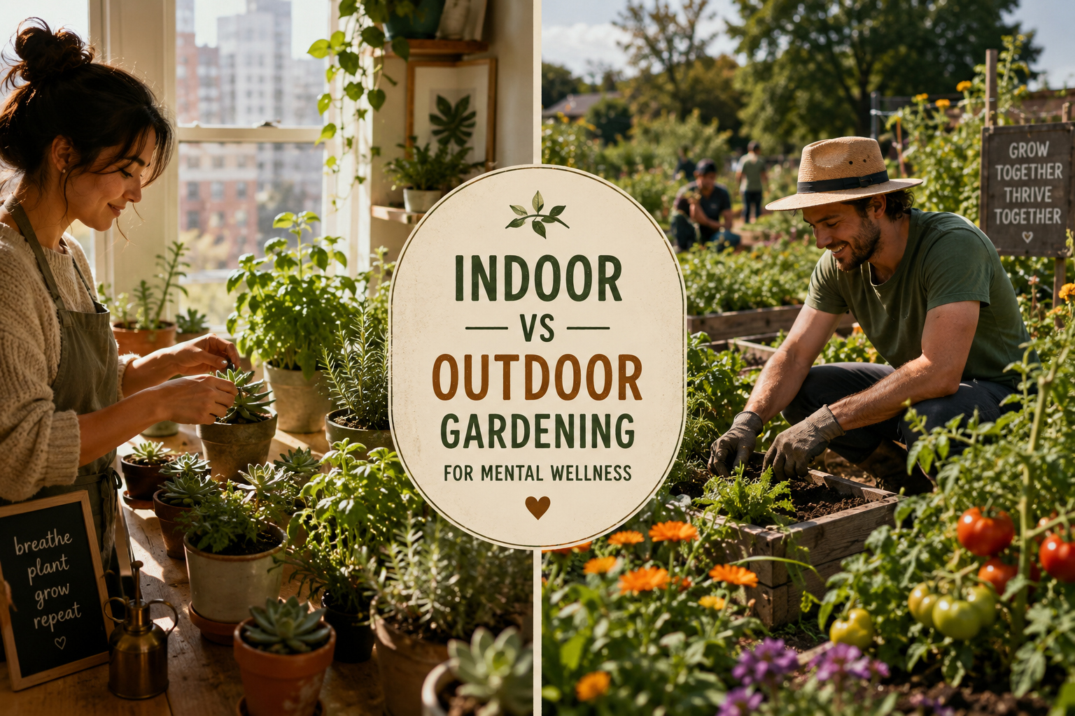 Is Indoor Gardening as Effective as Outdoor Gardening for Mental Wellness
