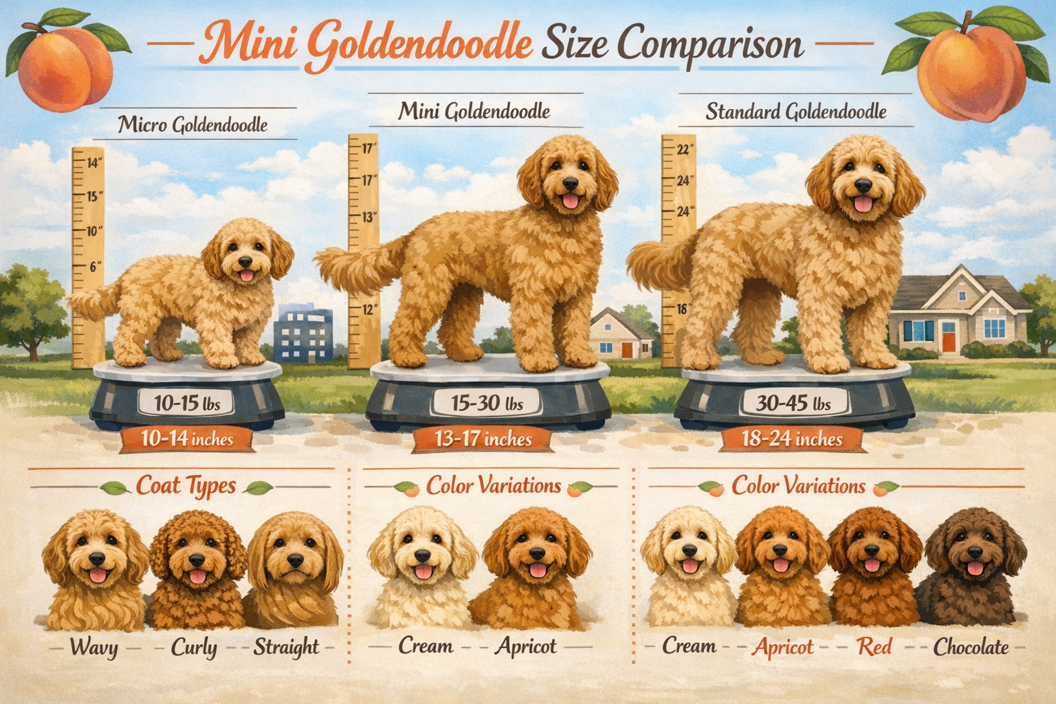 Mini Goldendoodle size chart
