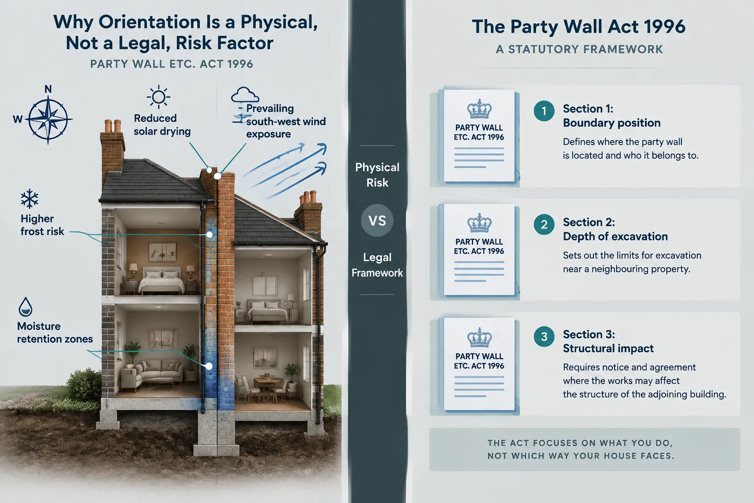 Party Wall Risks on North-Facing and West-Facing Homes: What Surveyors Actually Find