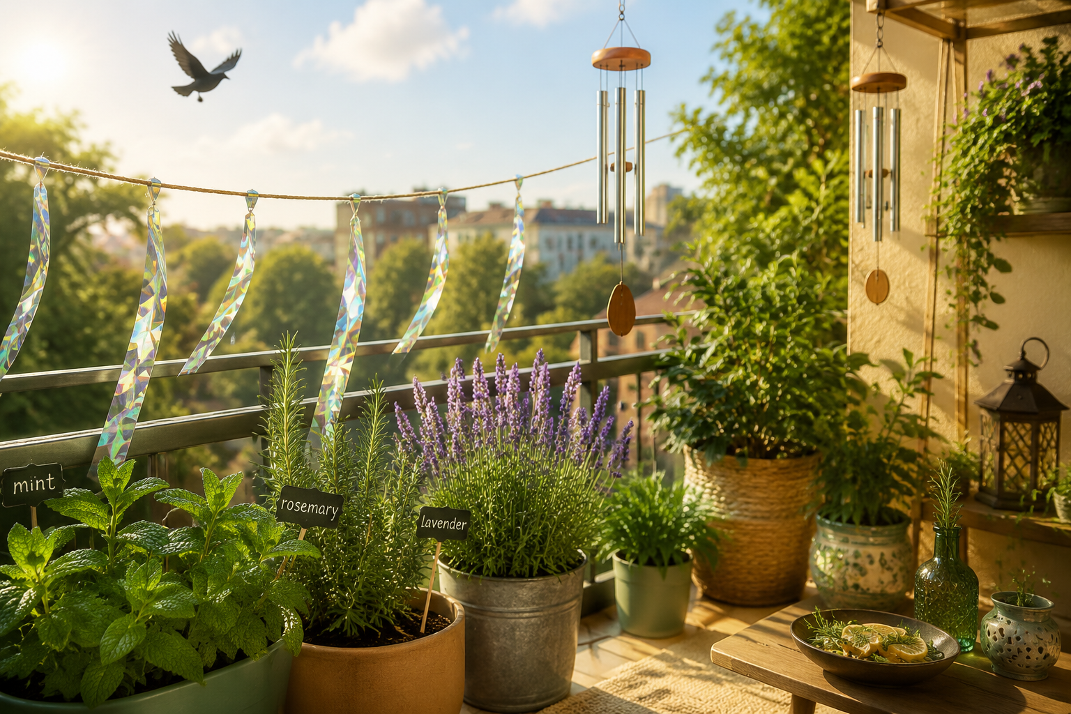 What are the most effective natural bird deterrents for plants?