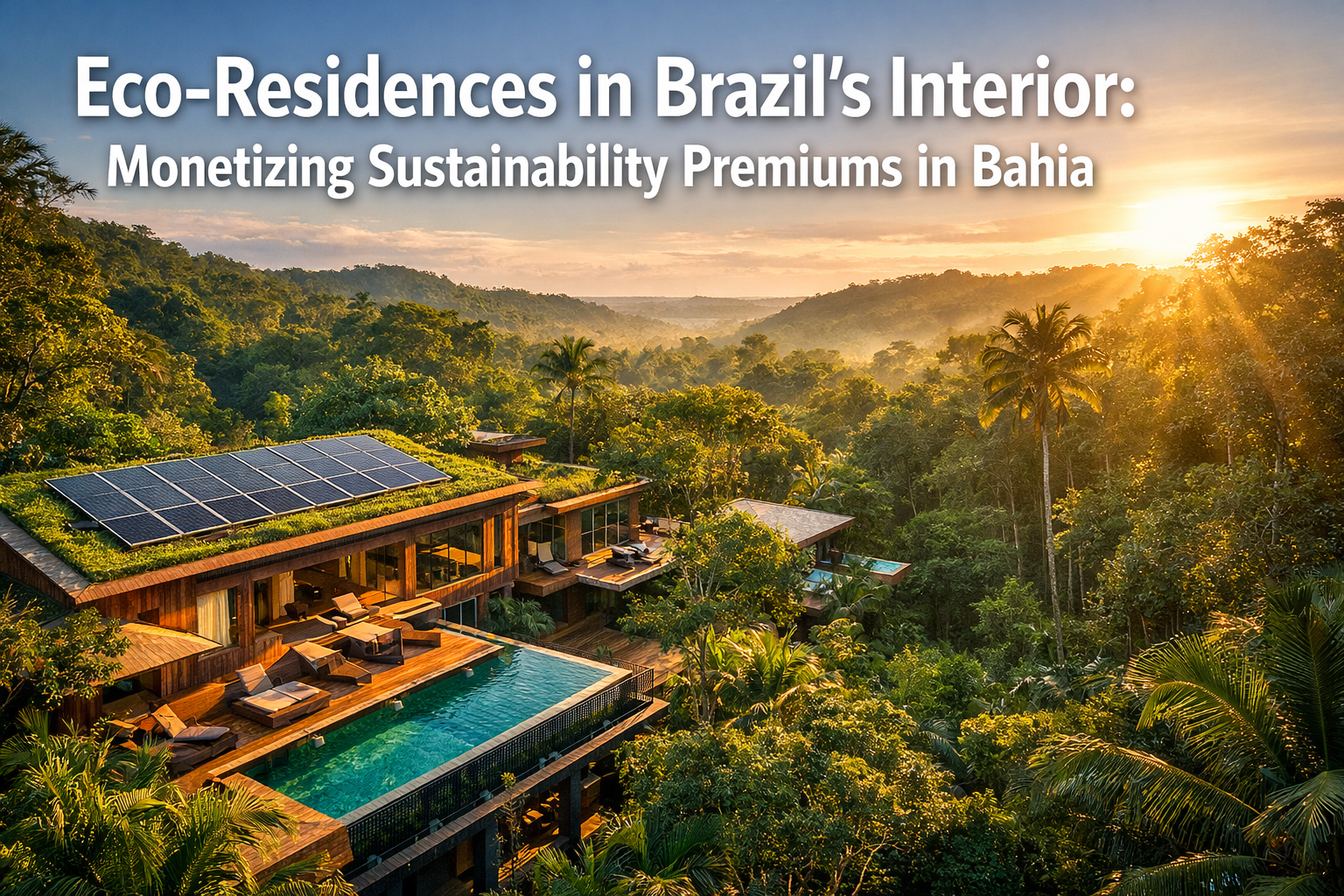 Professional () hero image featuring 'Eco-Residences in Brazil's Interior: Monetizing Sustainability Premiums in Bahia' in