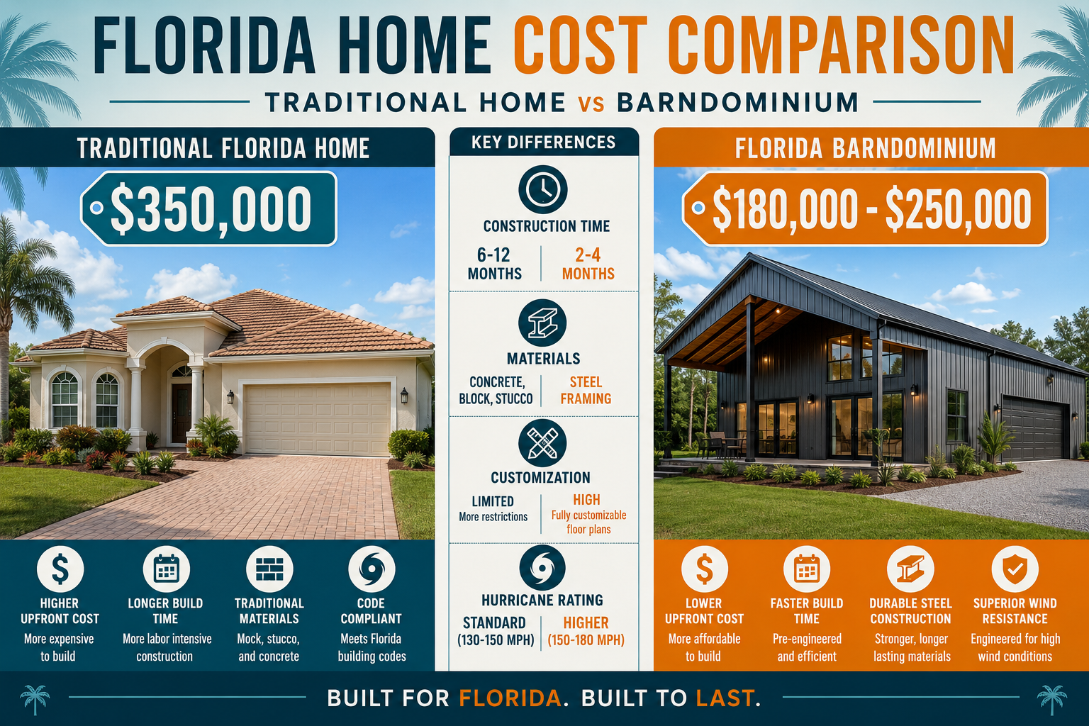 Detailed () informational infographic-style illustration showing a side-by-side cost comparison between a traditional