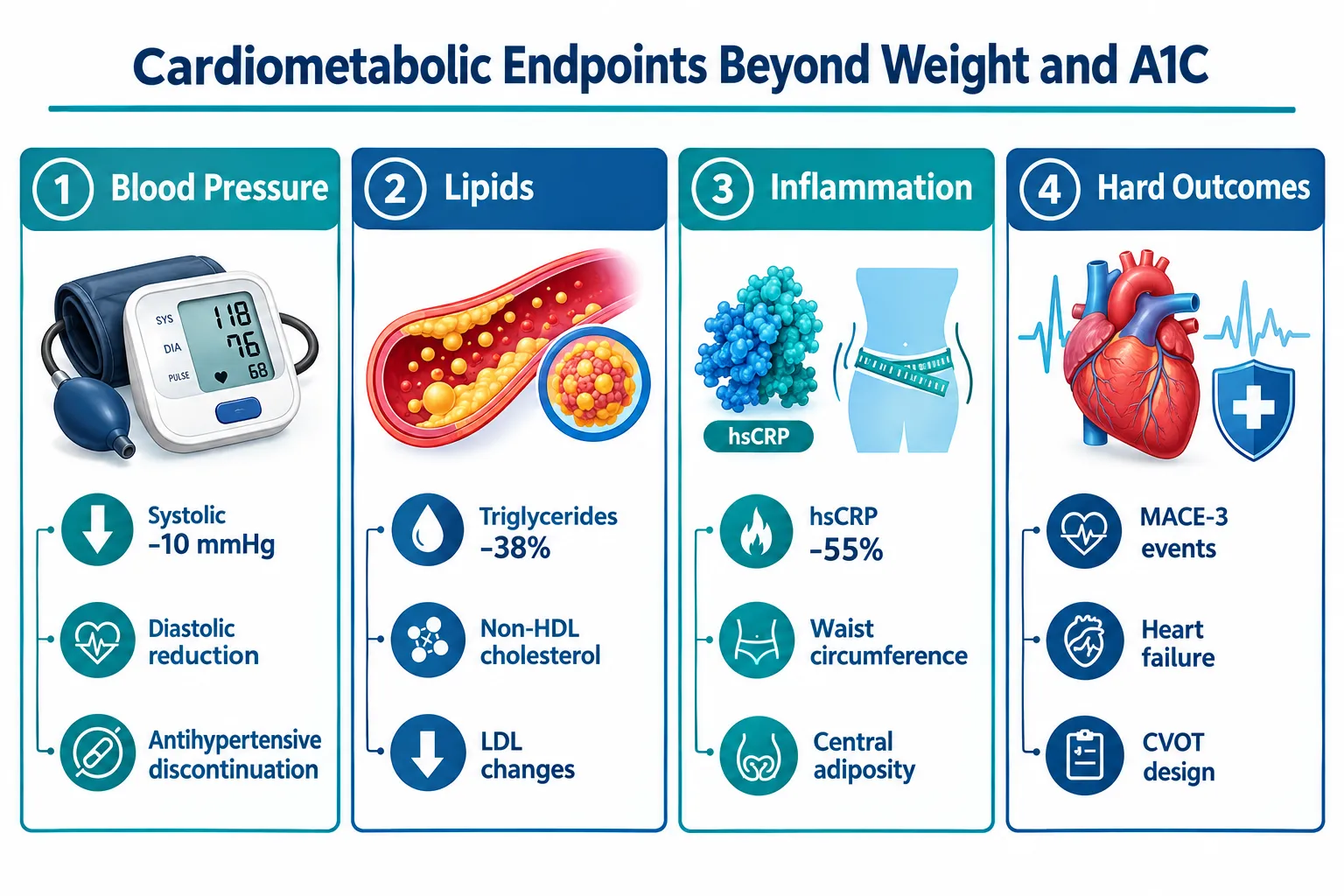 Cardiometabolic Endpoint Design: From Signals to Evidence
