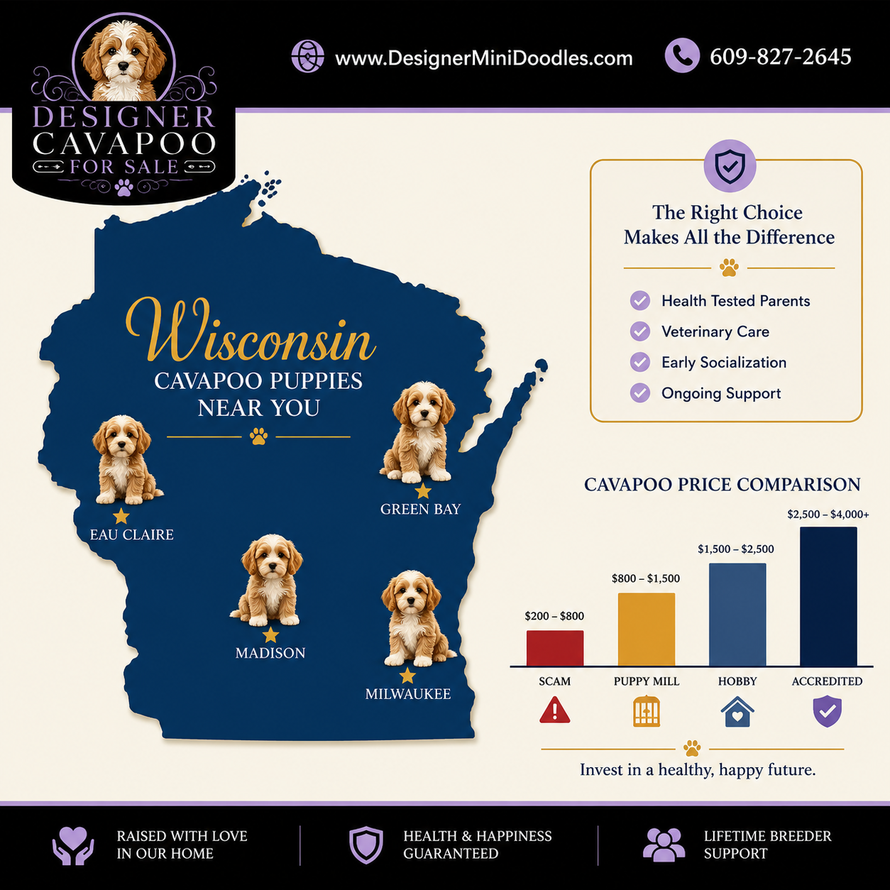 Cavapoo Breeders in Wisconsin Near Me