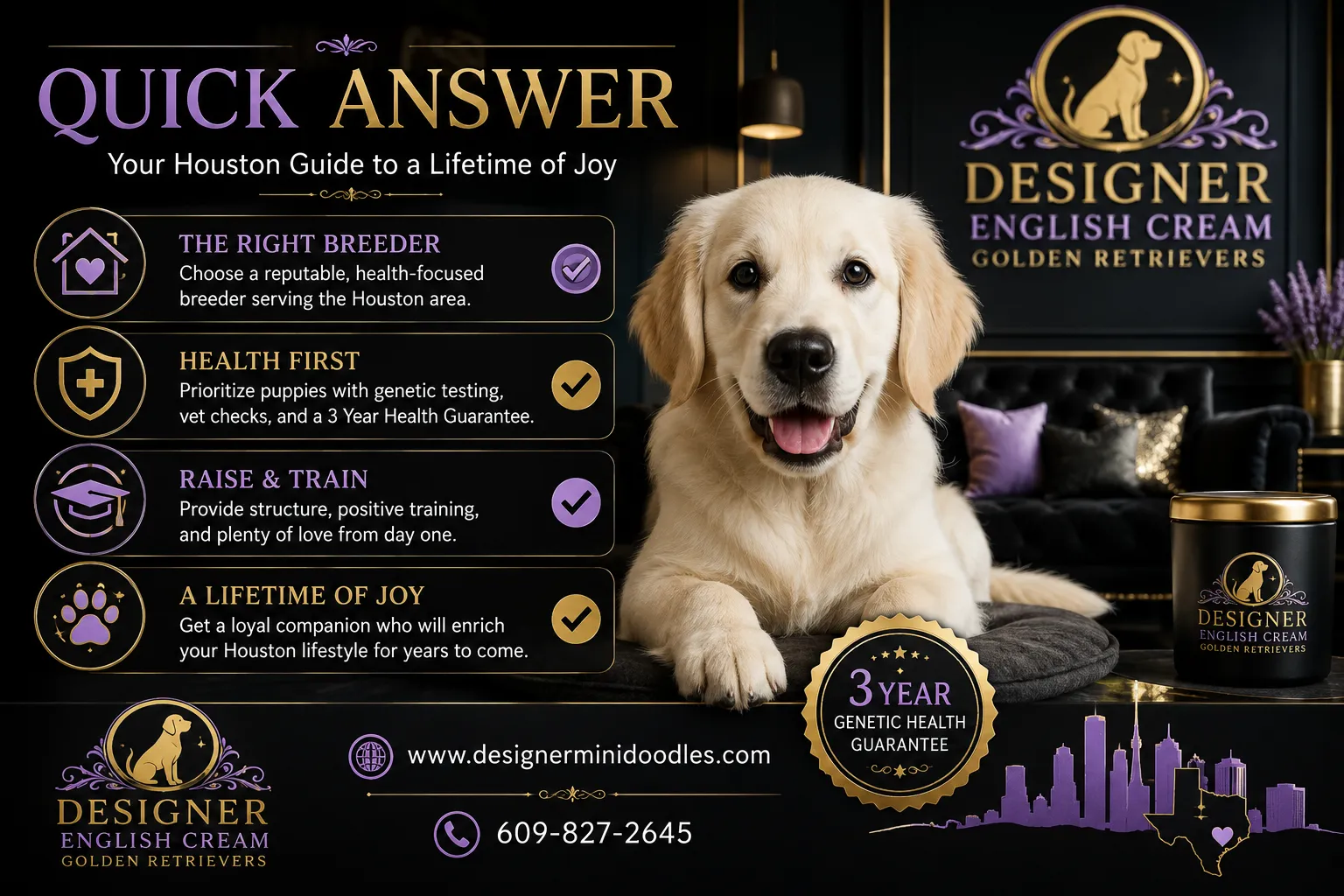 english cream golden retrievers Houston
