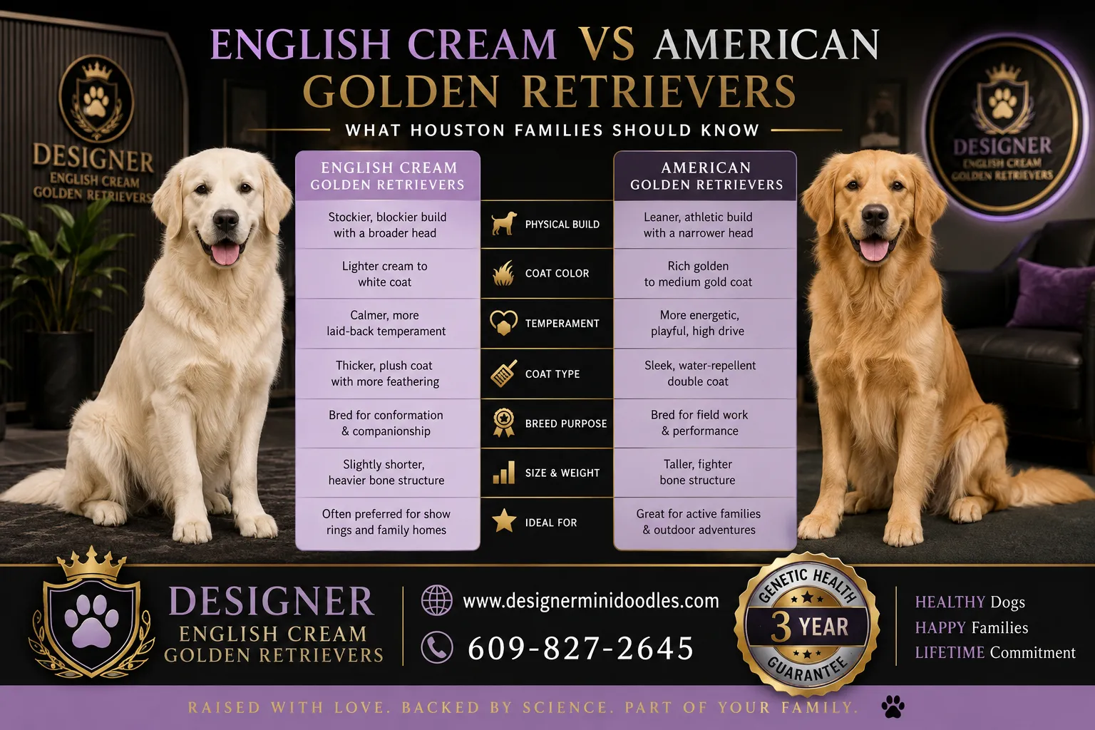 english cream golden retrievers Houston
