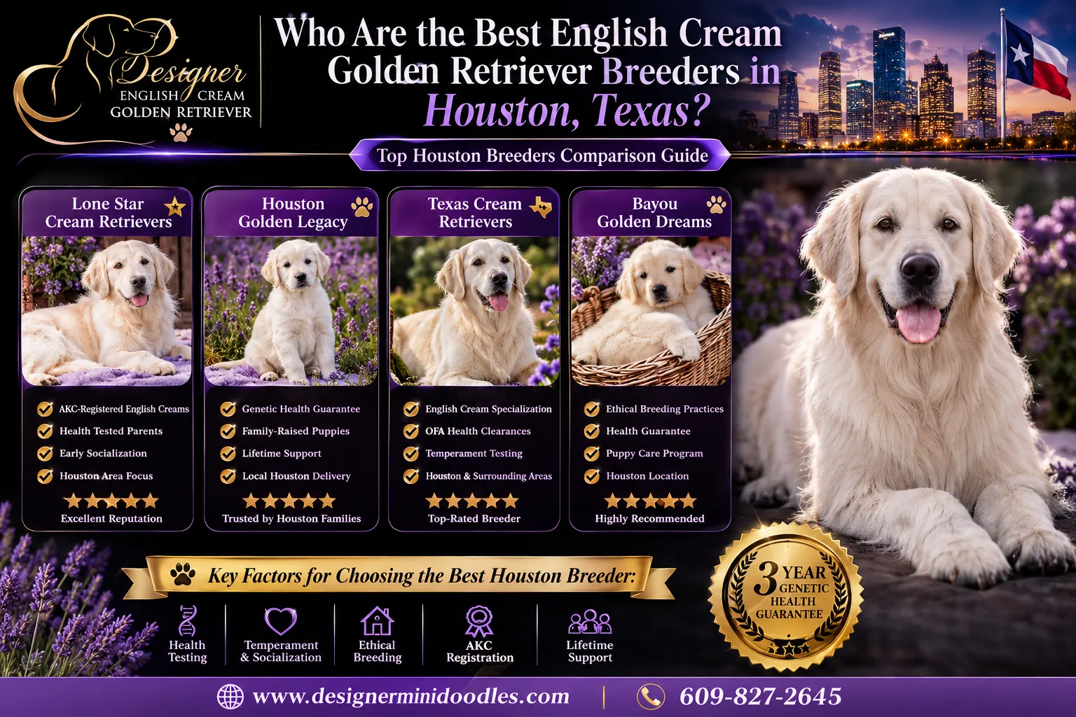 english cream golden retrievers Houston