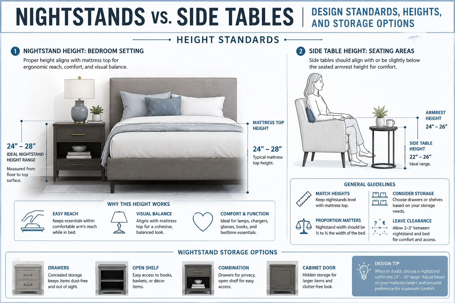 Side Table Height Standards
