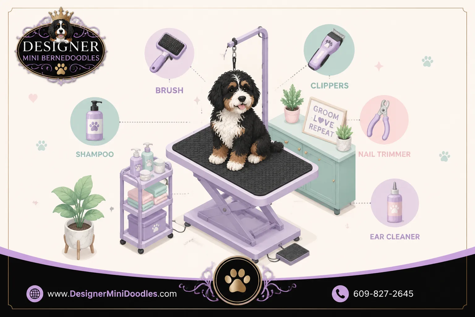 Mini bernedoodle grooming requirements and costs