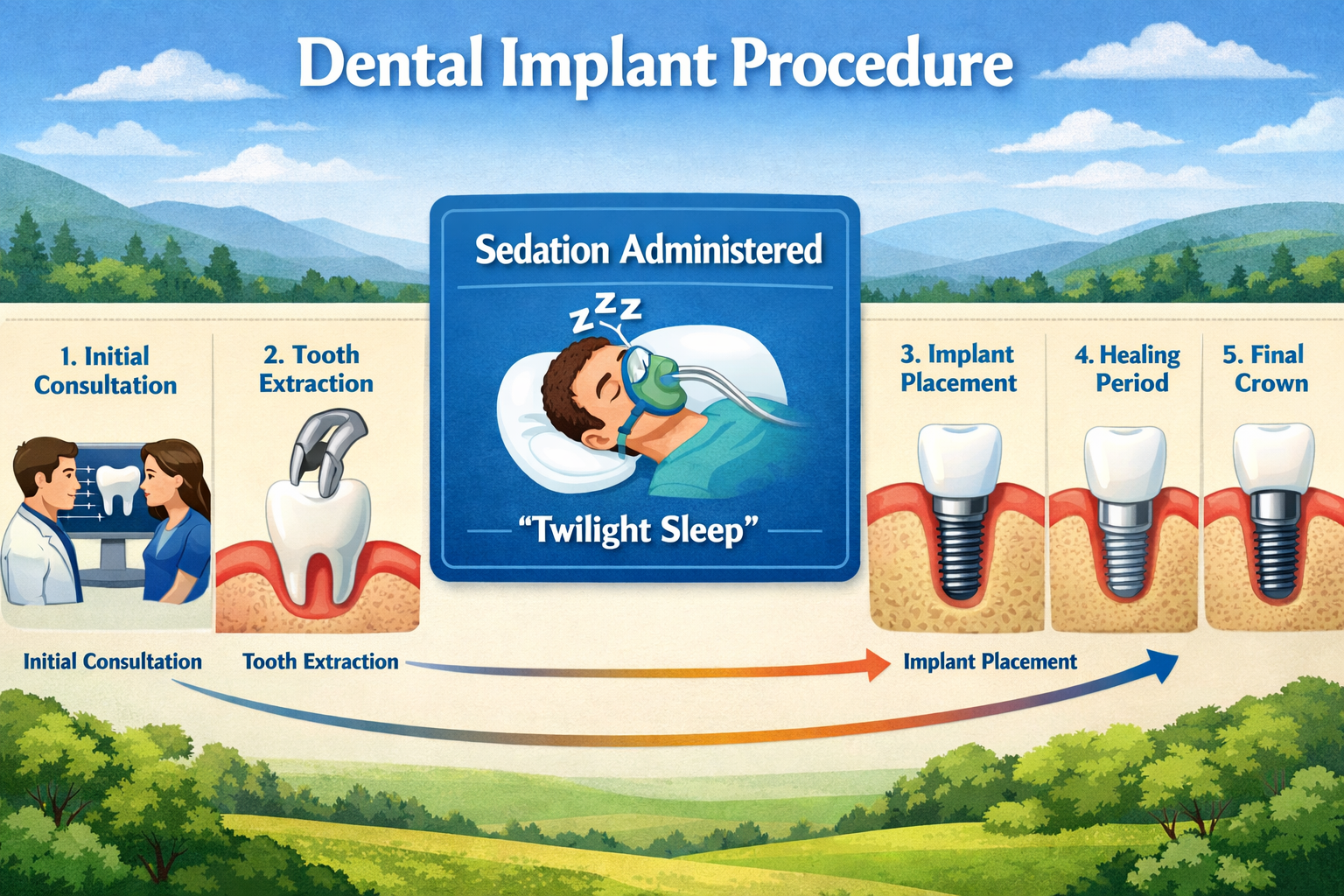 Dental Implant with Sedation