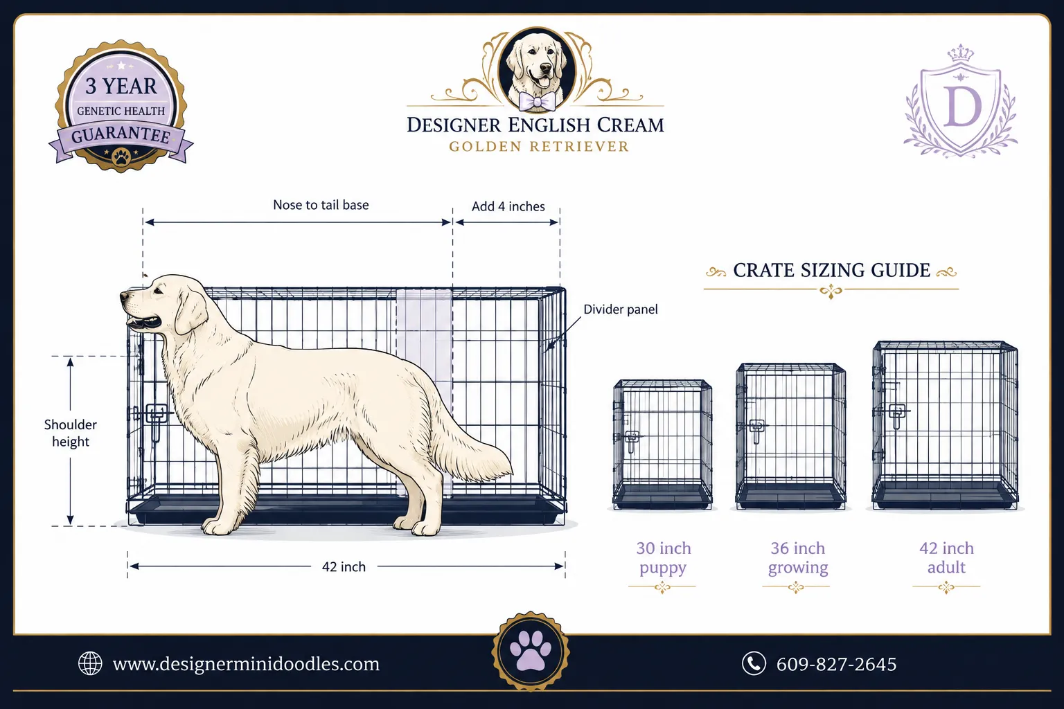 english cream golden retriever crate training guide