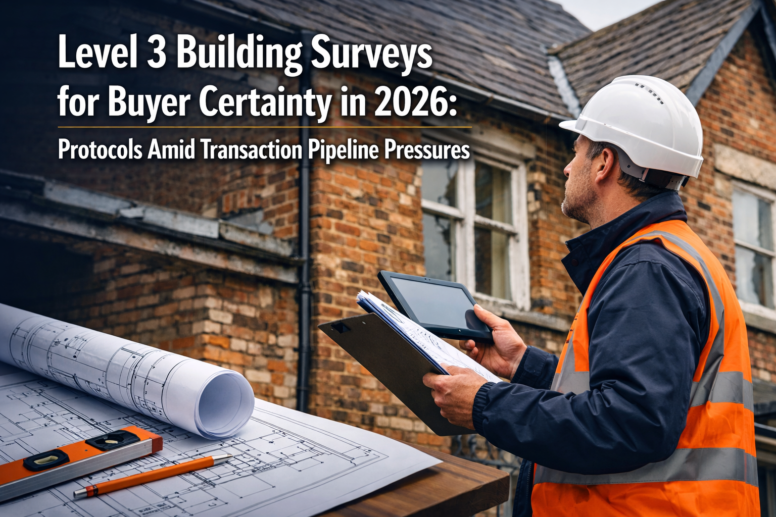 Professional () hero image featuring 'Level 3 Building Surveys for Buyer Certainty in 2026: Protocols Amid Transaction