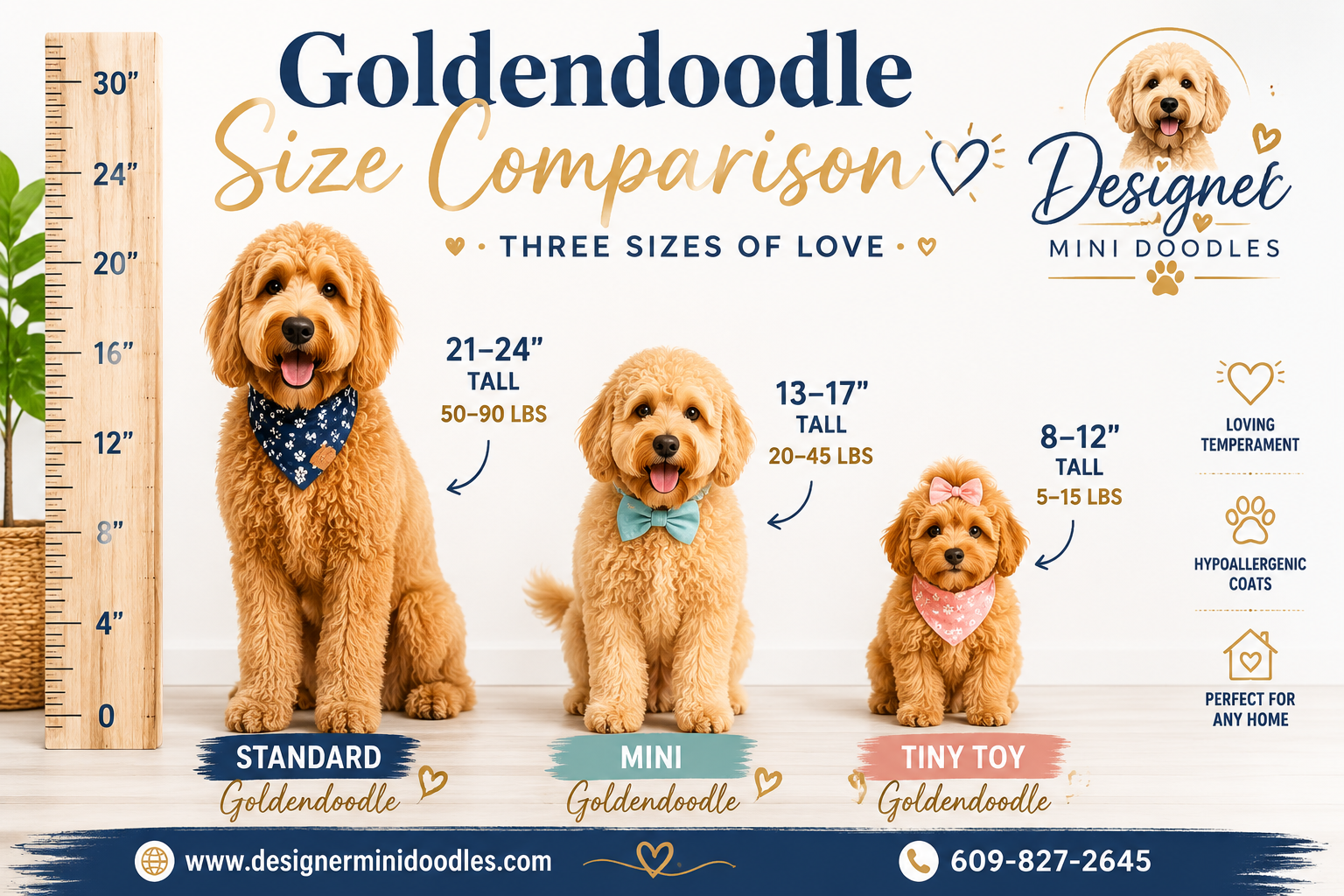 What's the Difference Between Mini and Toy Goldendoodle Sizes?