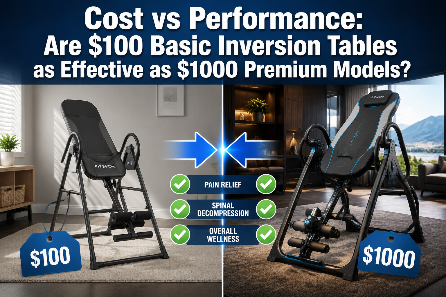 Professional () hero image featuring 'Cost vs Performance: Are Split comparison of budget and premium inversion tables00 Basic Inversion Tables as Effective as Split comparison of budget and premium inversion tables000 Premium