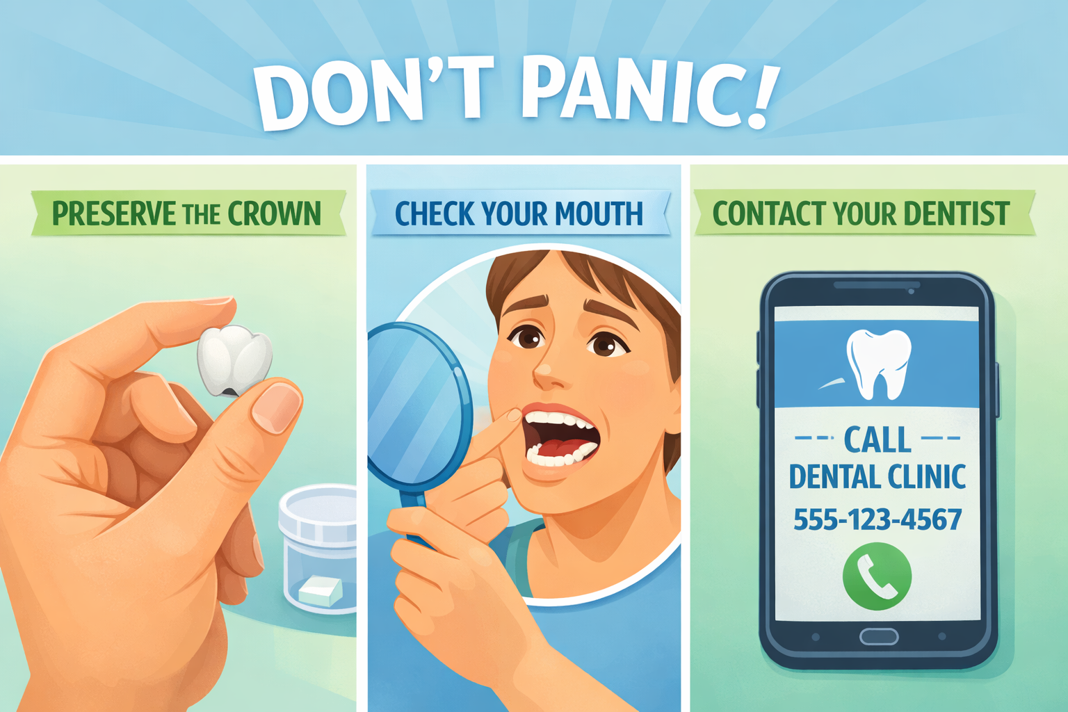 Dental Implant Crown Fell Off – Step-by-step Guide