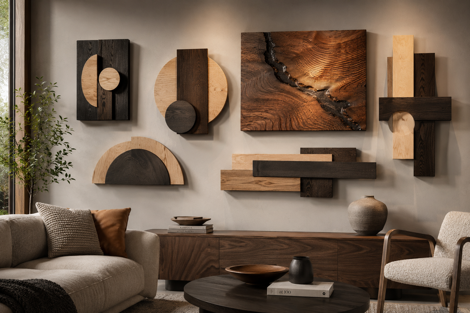 Embracing Abstract Designs in Modern Wooden Wall Art