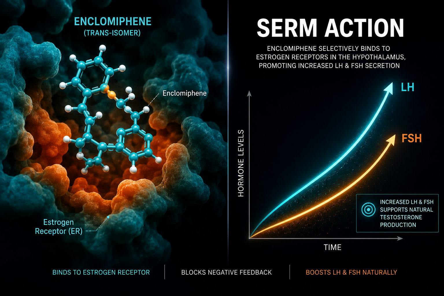 How Enclomiphene Modulates LH and FSH at the Receptor Level