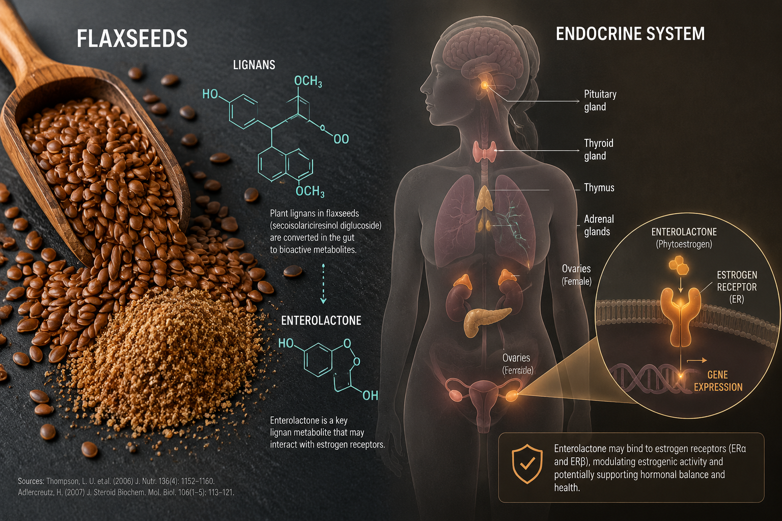Wide () editorial illustration showing a split-scene composition: left side features a close-up overhead view of whole and