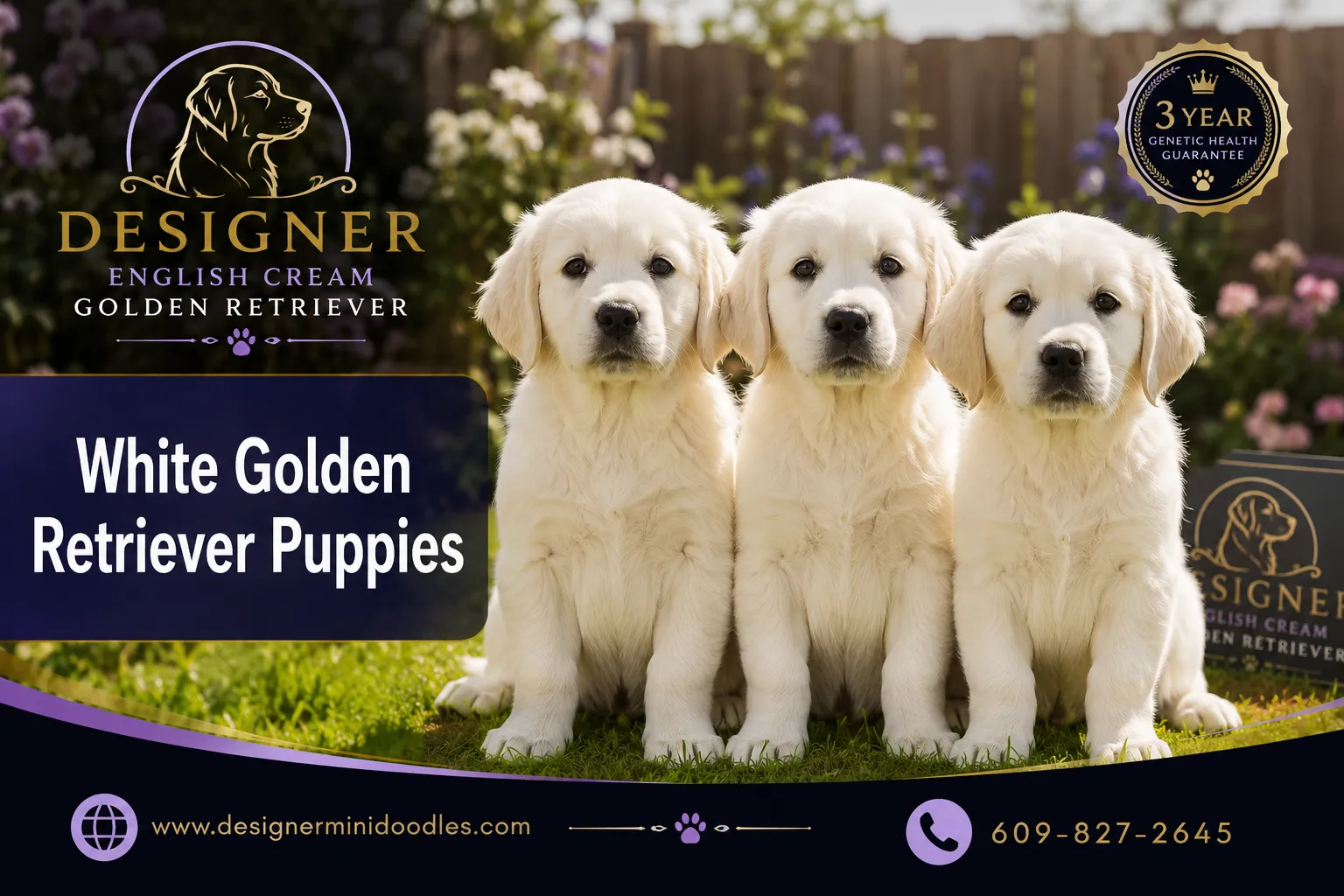 white golden retriever puppies