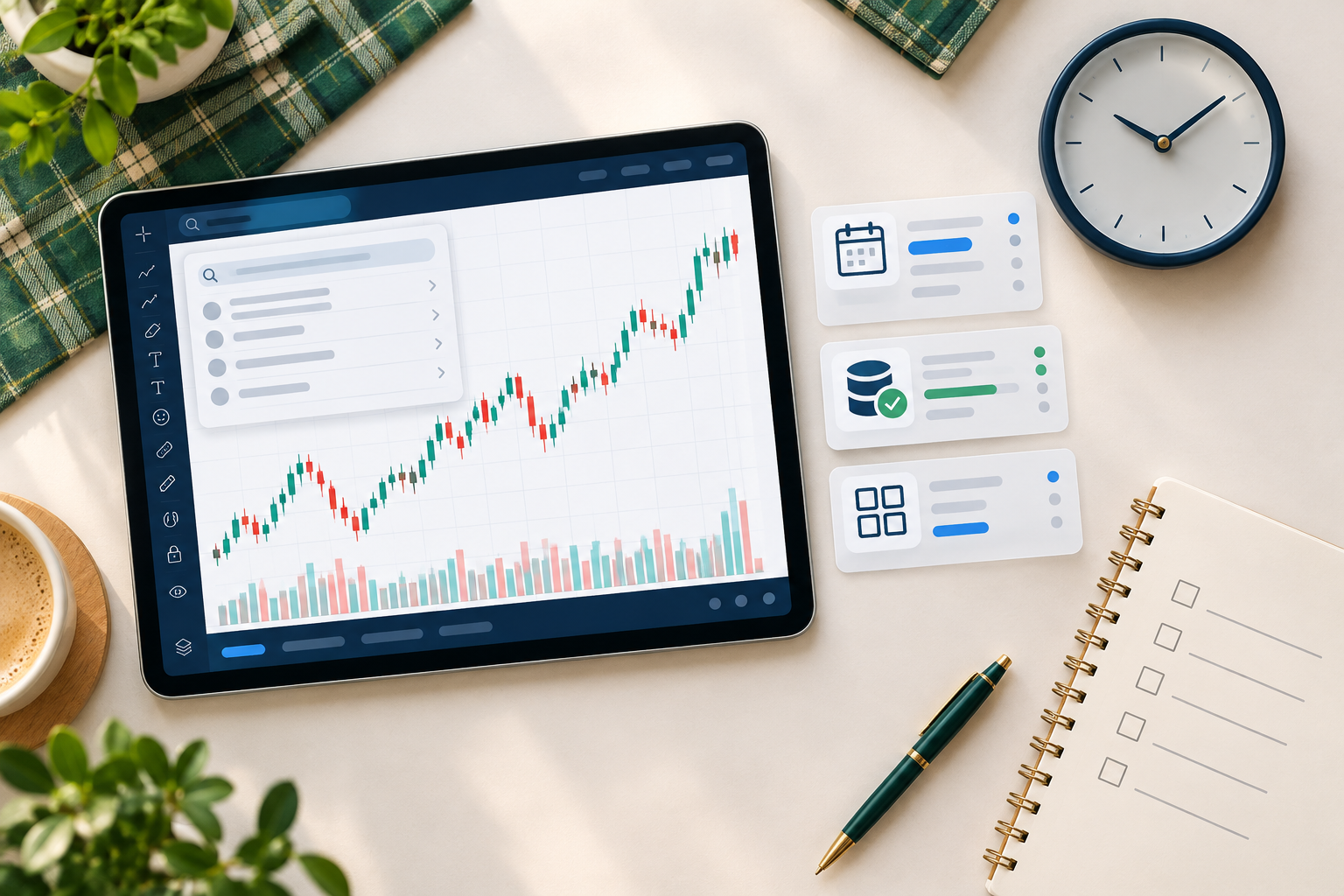 How do you set up a qqq tradingview chart?