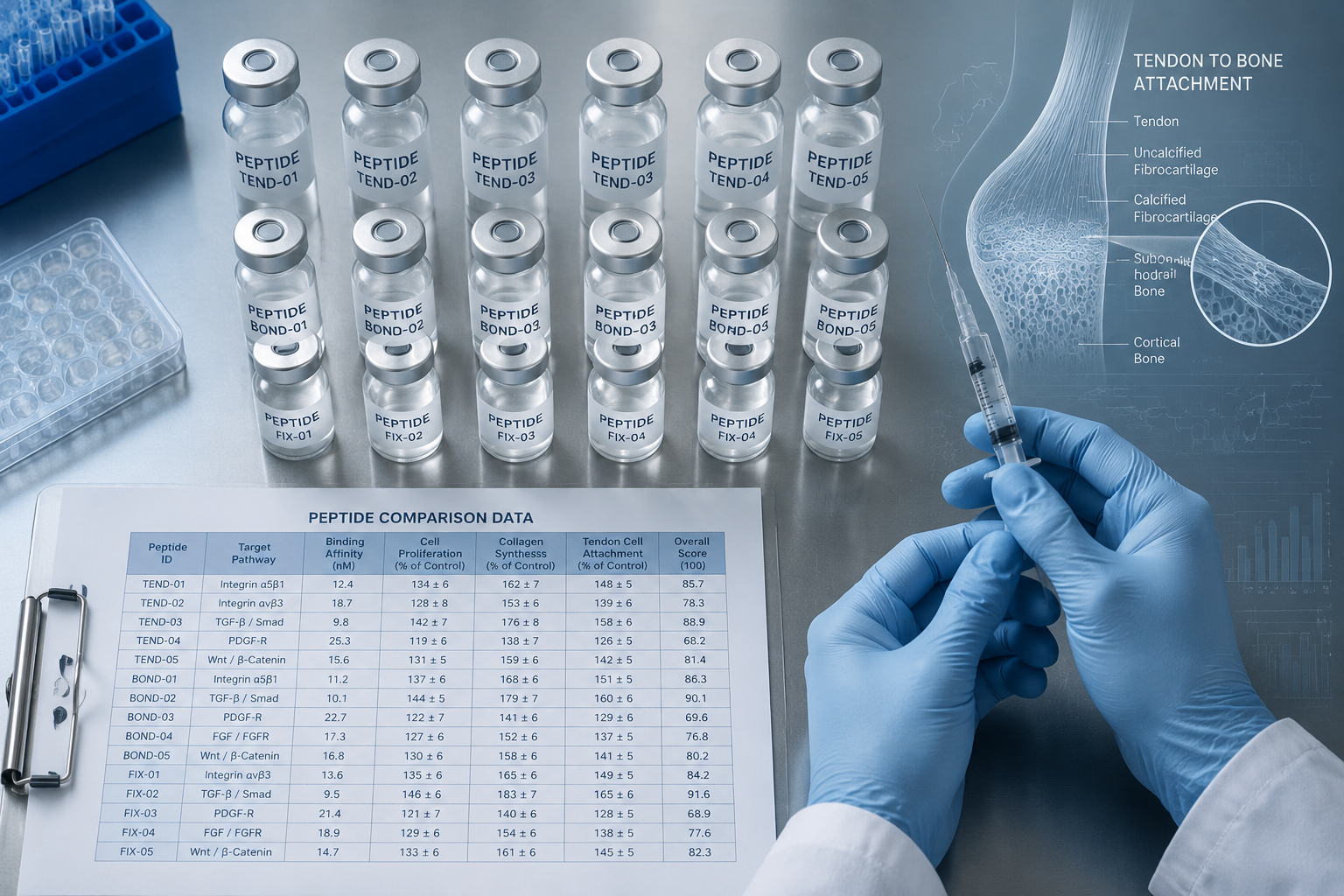 Peptides for Joint and Tendon Repair: Comparing Key Compounds