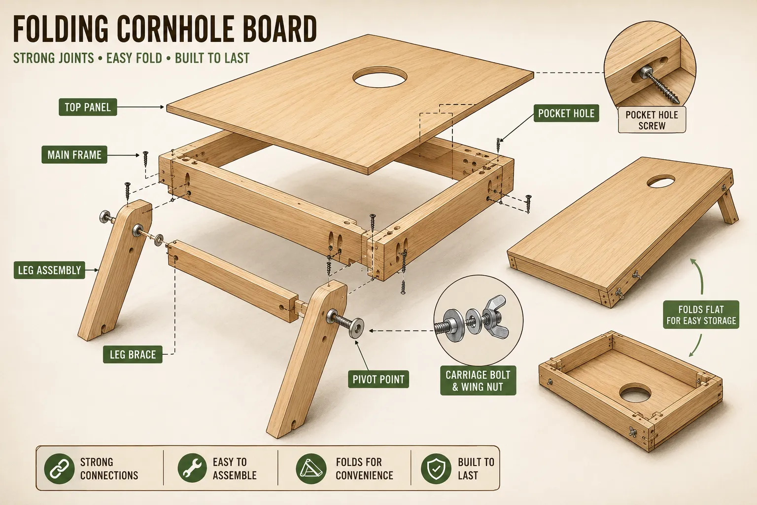 Designing the Folding Legs and Handle Integration